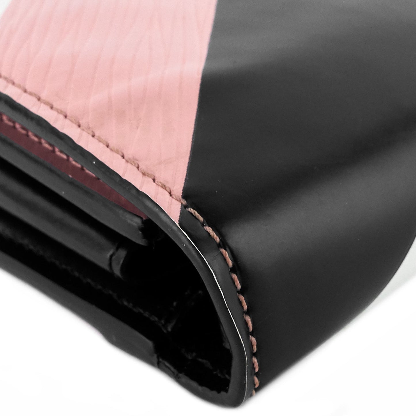 Louis Vuitto Twist Leather and Reverse Monogram Wallet on Chain Bag