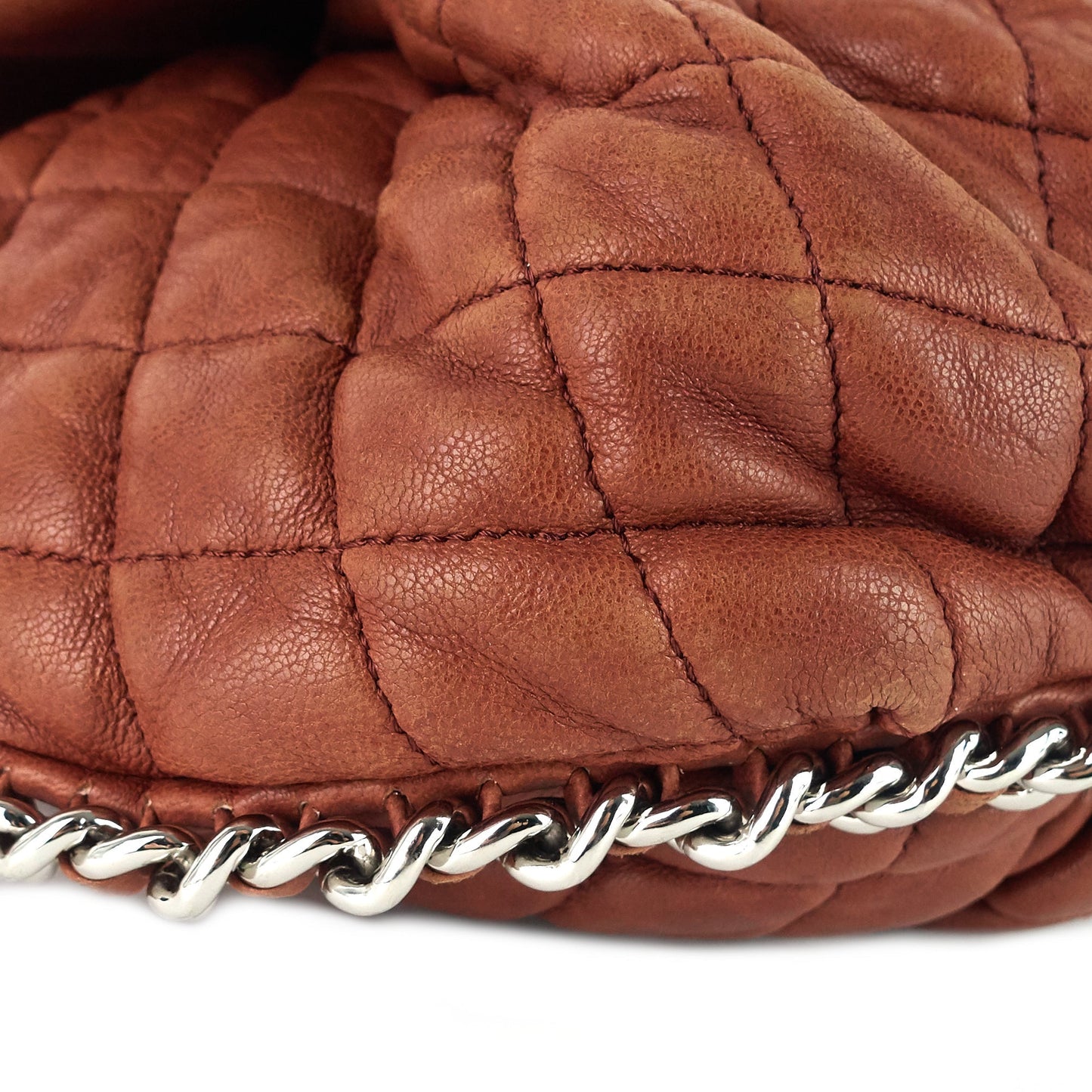 Chanel Chain Around Large Calfskin Leather Flap Bag