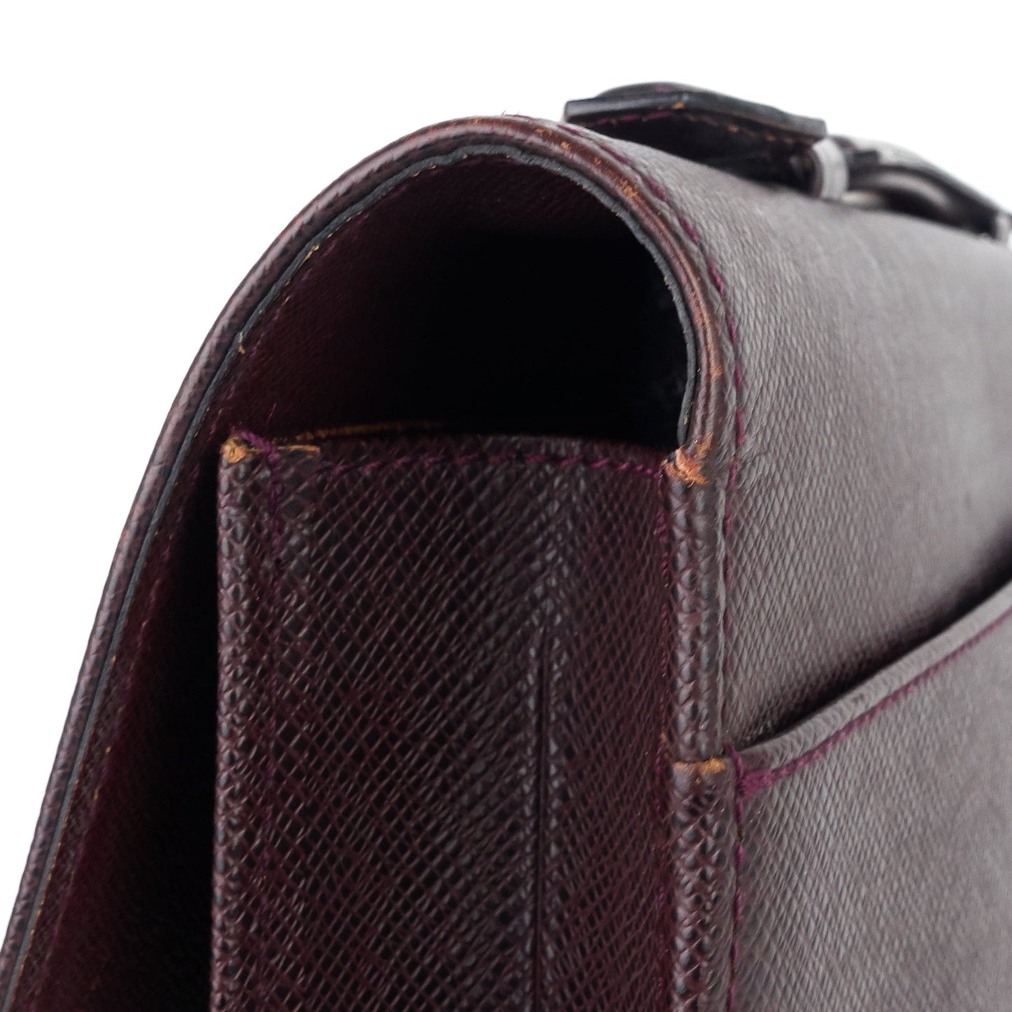 Louis Vuitto Serviette Kourad Taiga Leather Briefcase Bag
