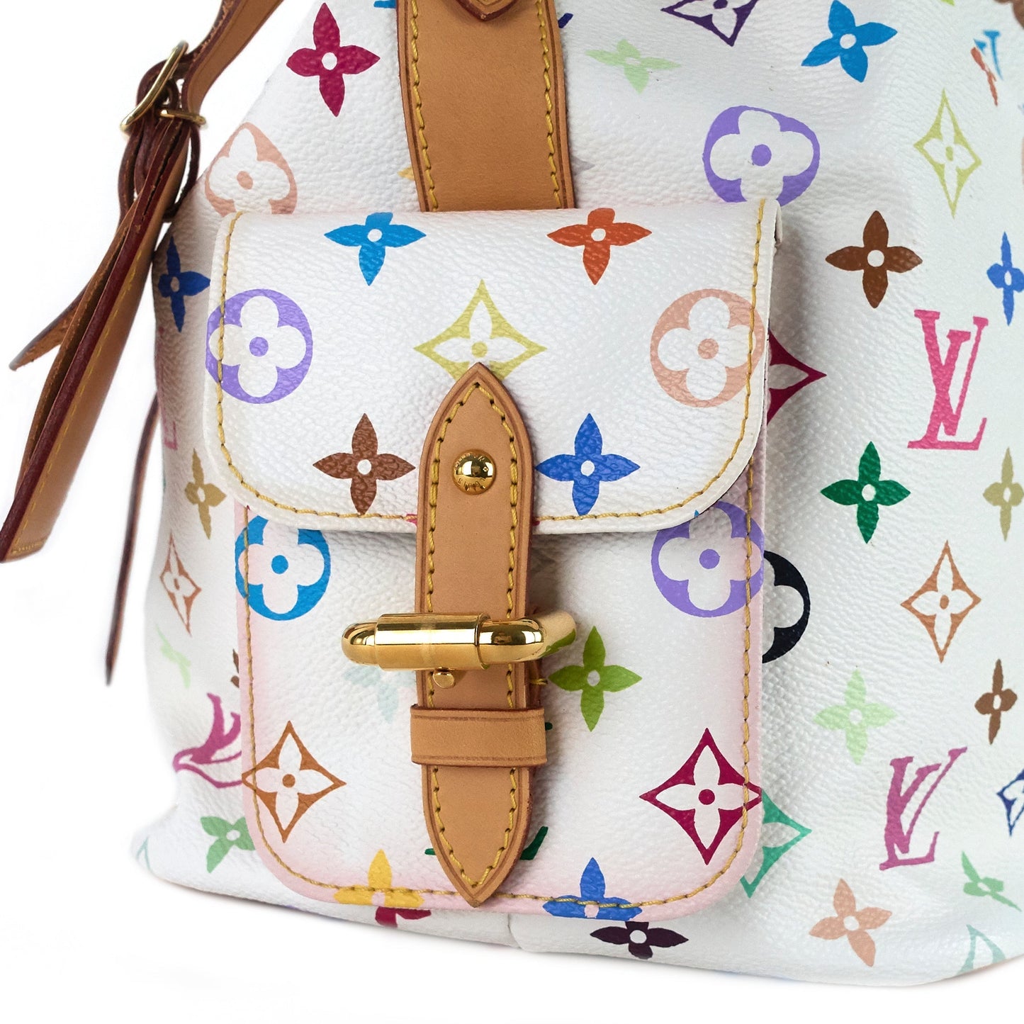 Louis Vuitto Petit NoÃ© Monogram Multicolore Canvas Bag