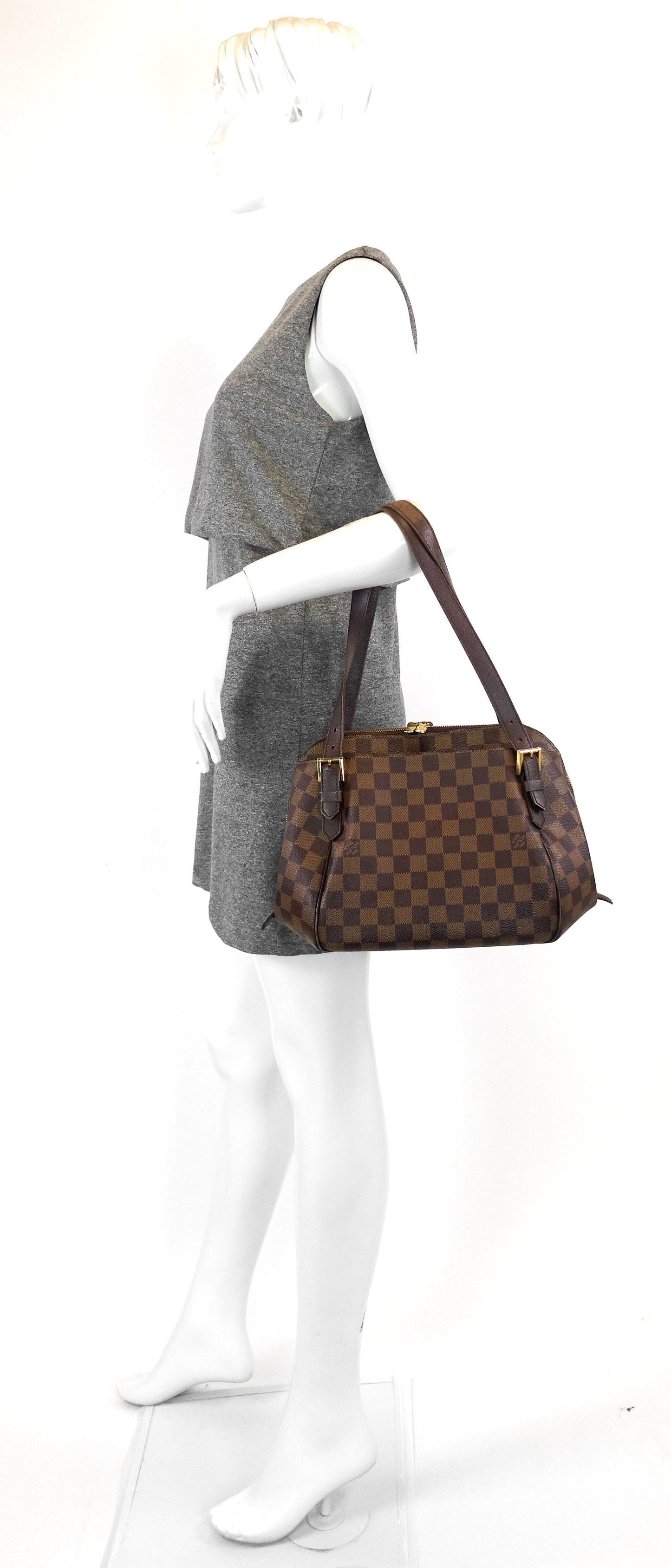 Louis Vuitto Belem MM Damier Ebene Canvas Bag