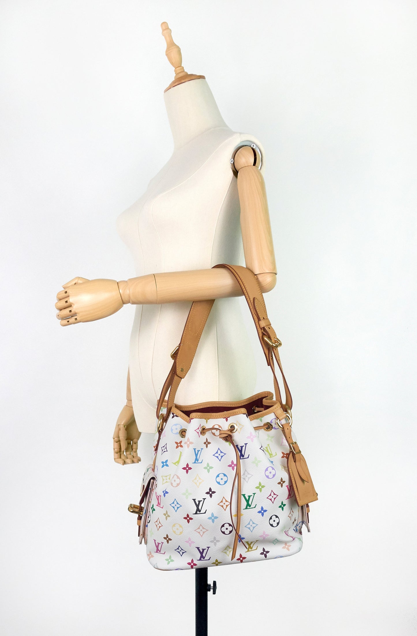 Louis Vuitto Petit NoÃ© Monogram Multicolore Canvas Bag