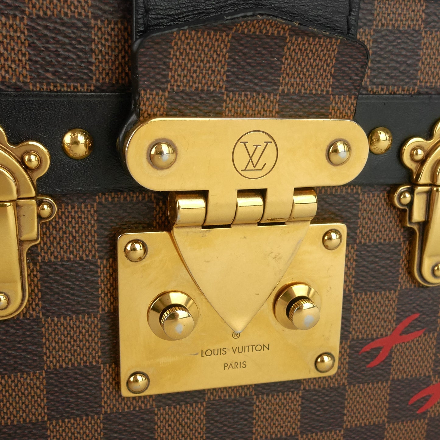 Louis Vuitto Petite Malle Damier Ebene Cavas Bag