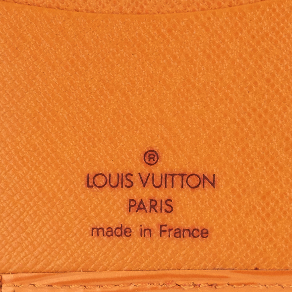 Louis Vuitto Orange Epi Leather Card Holder