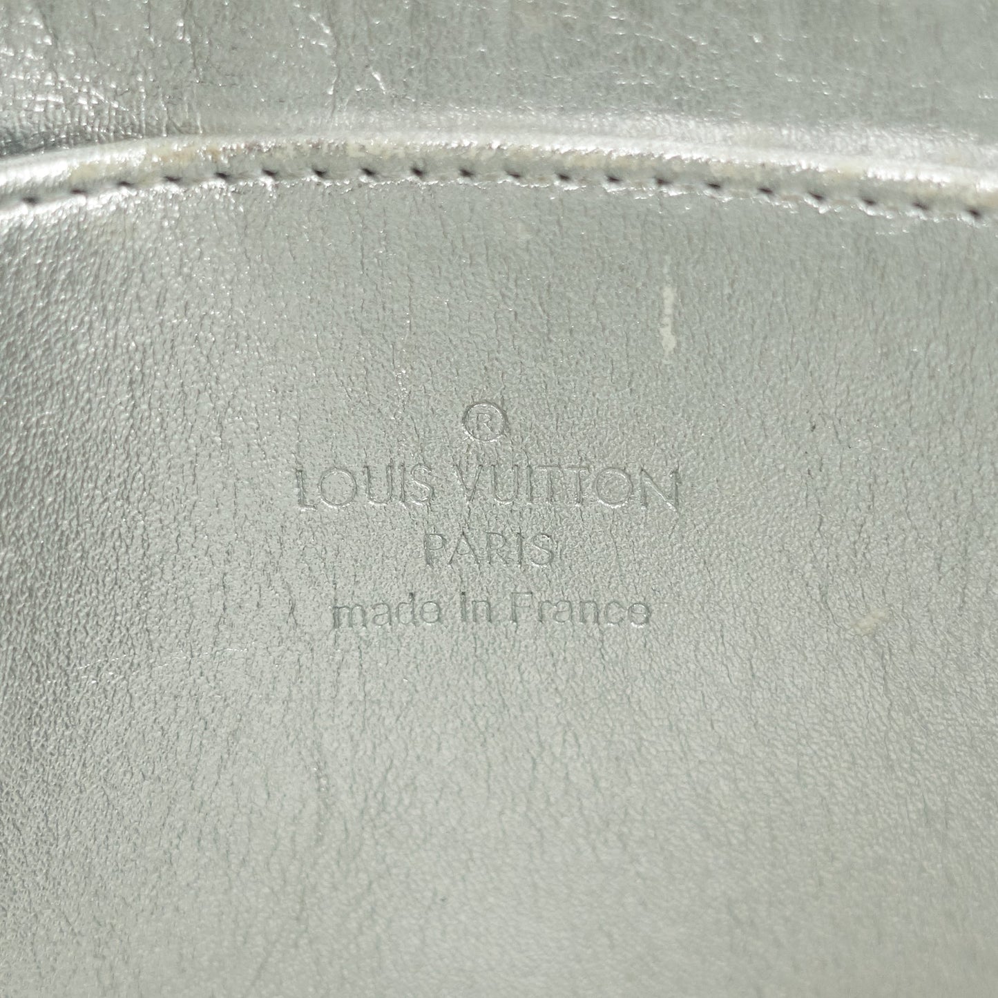 Louis Vuitto Miroir Trousse Silver Patent Leather Cosmetic Case