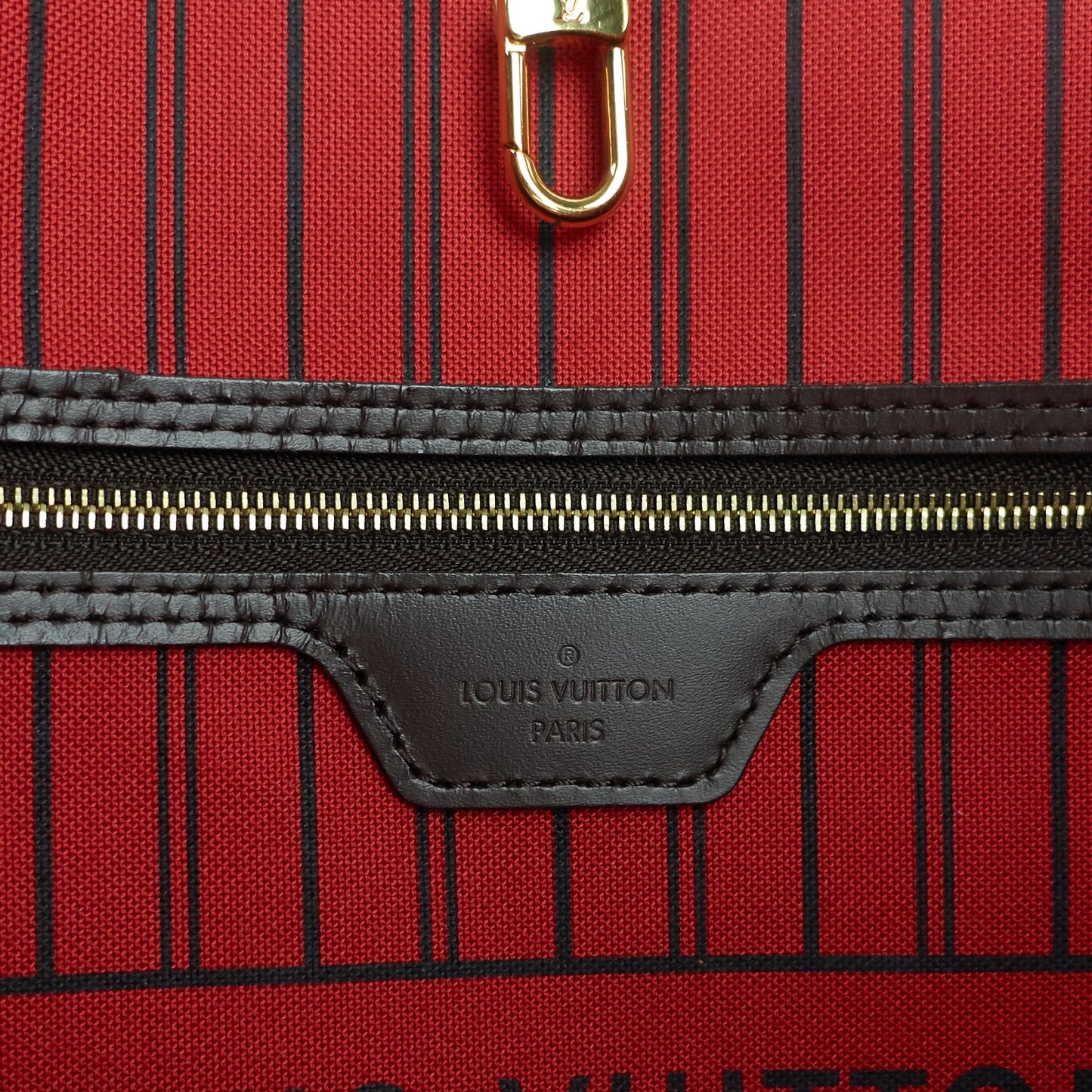 Louis Vuitto Neverfull MM with Pouch Damier Ebene Canvas Tote Bag