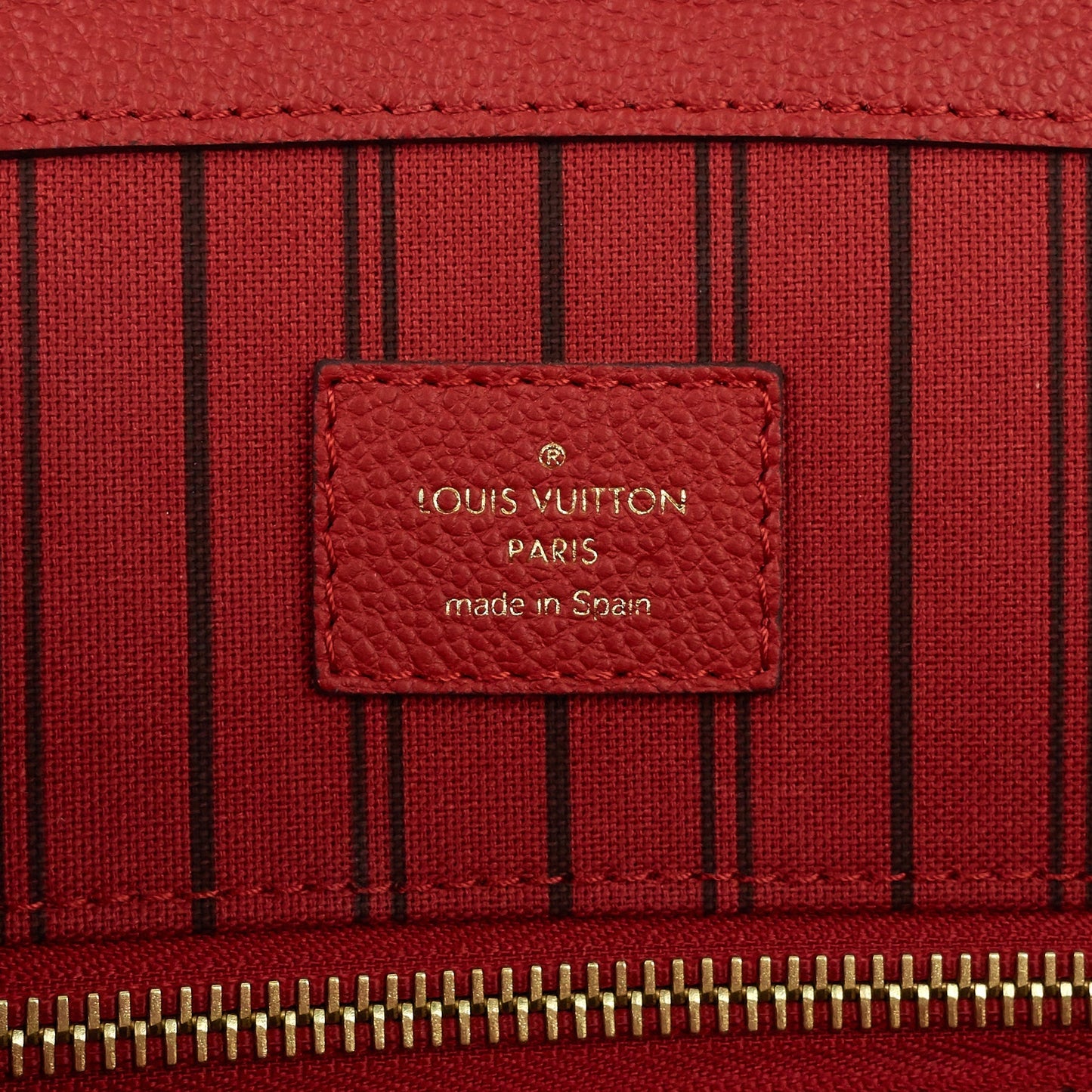 Louis Vuitto Pont-Neuf GM Red Monogram Empreinte Leather Bag