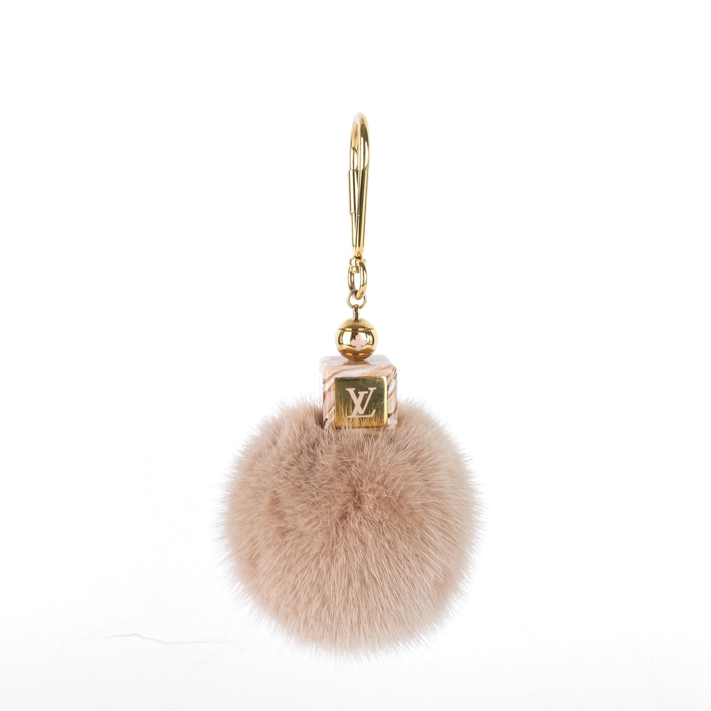 Louis Vuitto Mink Fur Fluffy Bag Charm