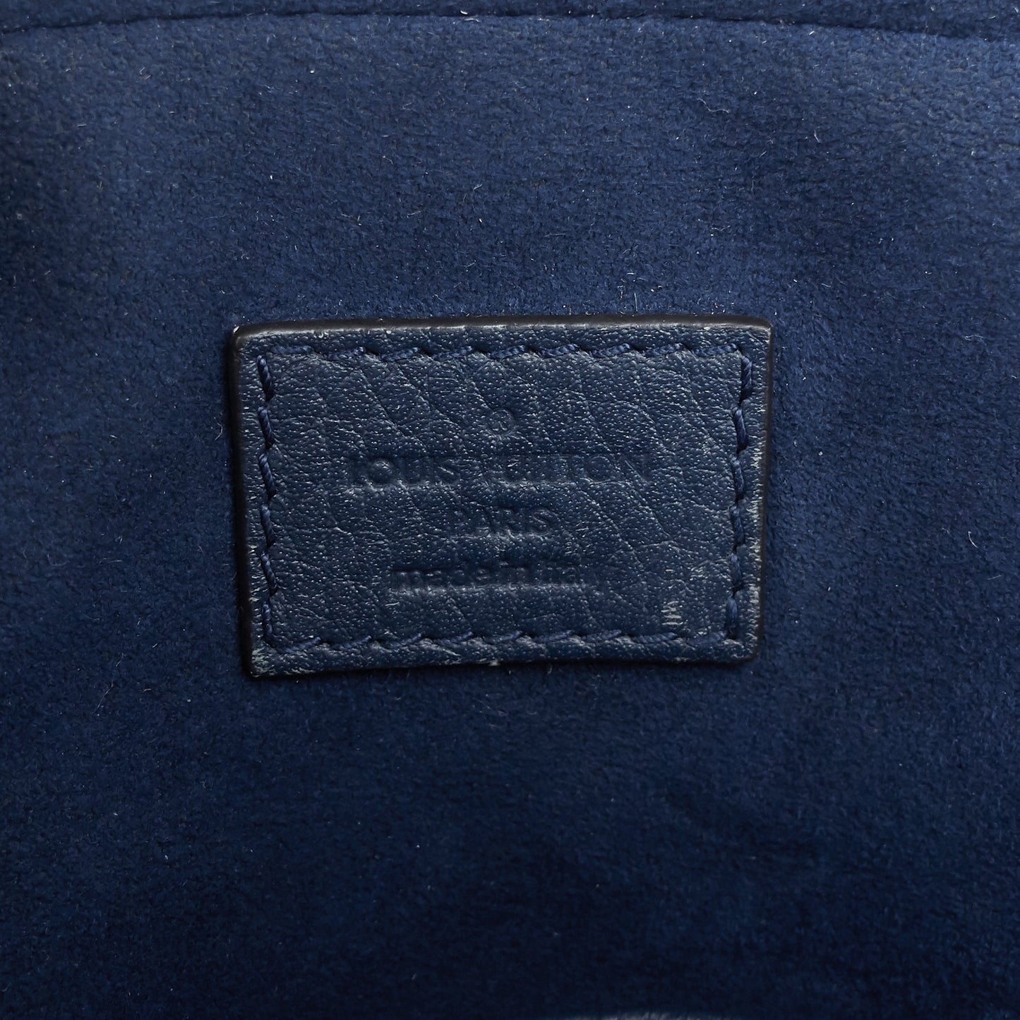 Louis Vuitto Amazone Blue Taurillon Leather Crossbody Bag