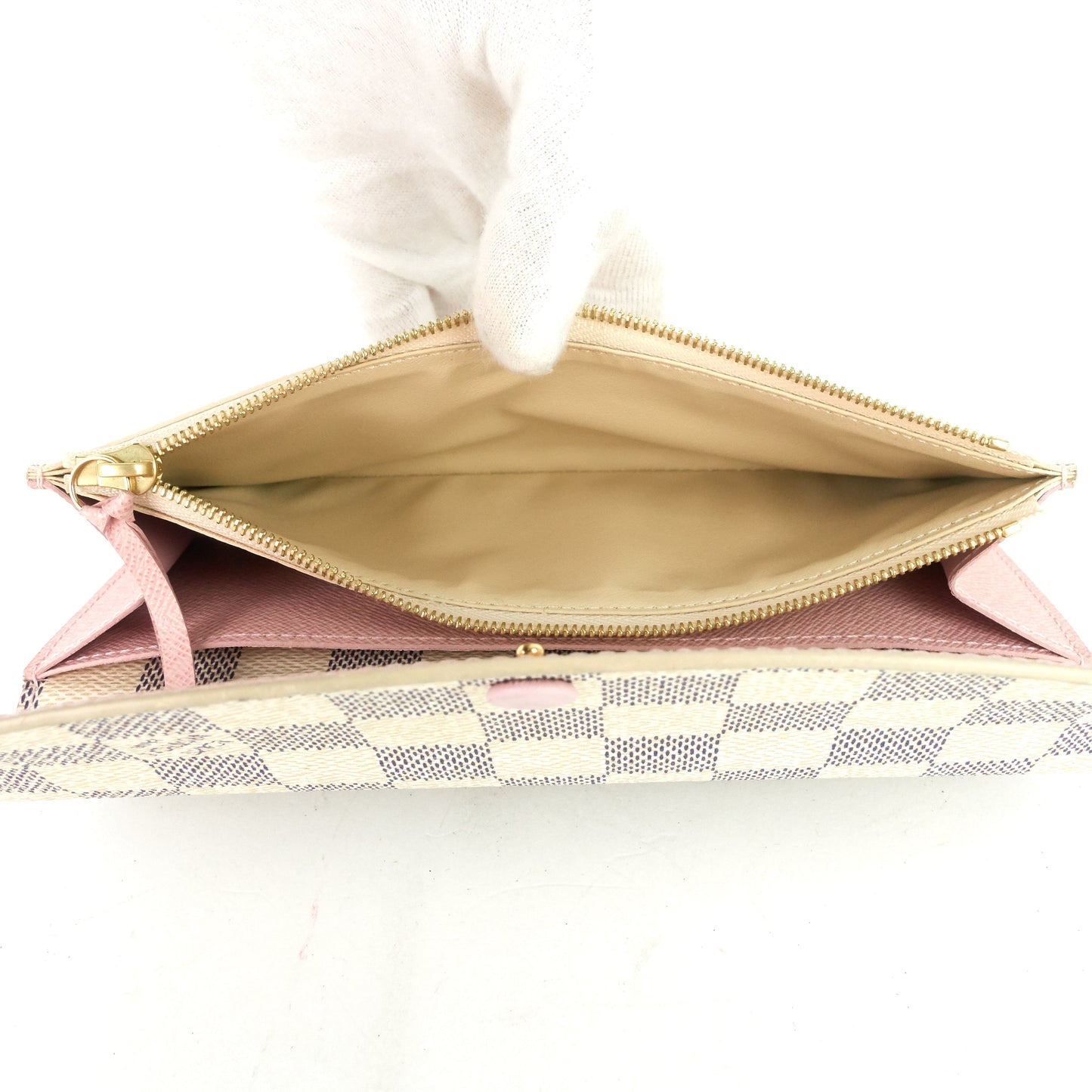 Louis Vuitto Emilie Damier Azur Canvas Wallet