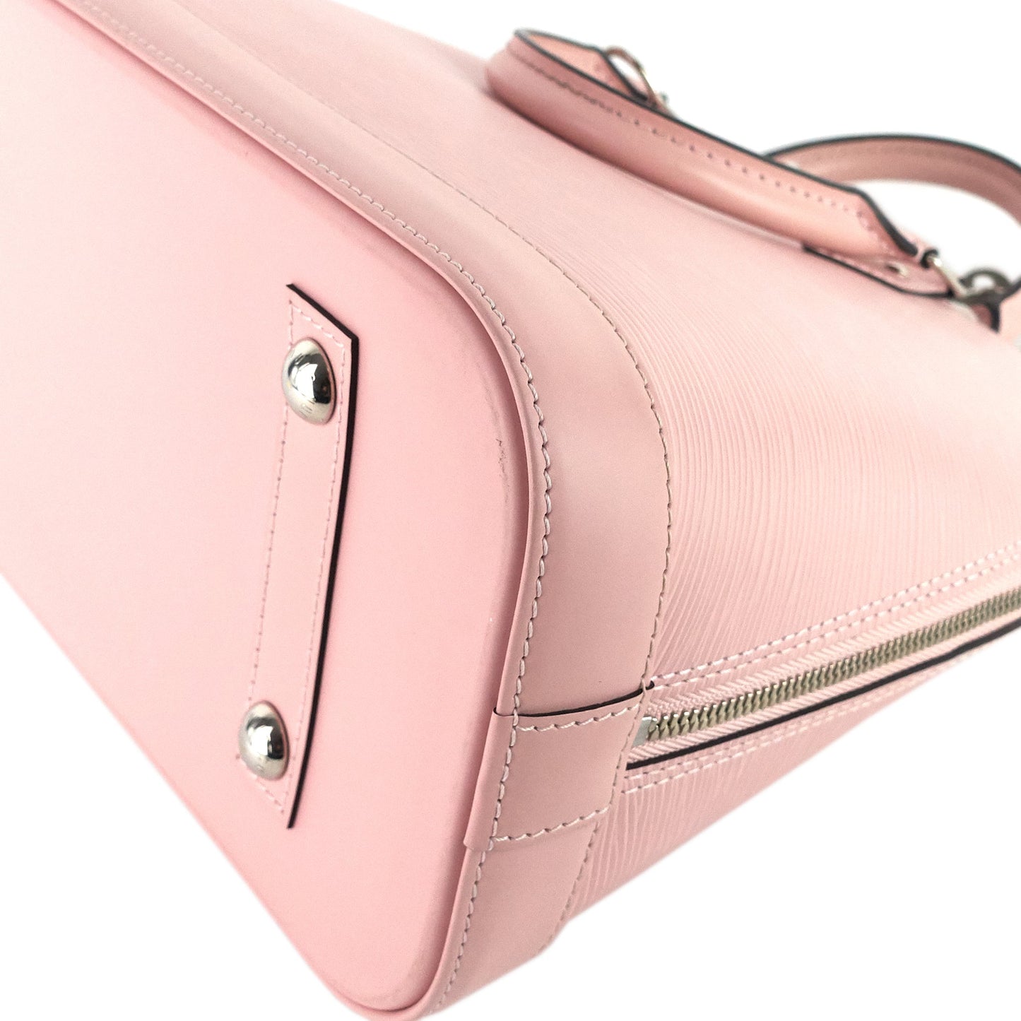 Louis Vuitto Alma PM Pink Epi Leather Bag with Charms