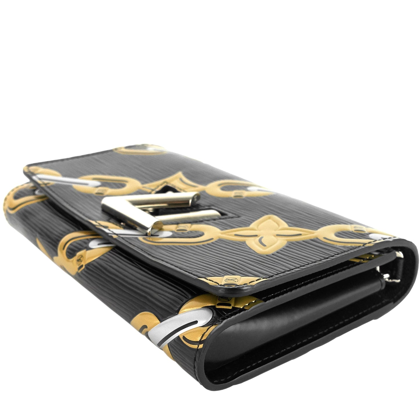 Louis Vuitto Chain Flower Print Twist Epi Leather Wallet on Chain Bag