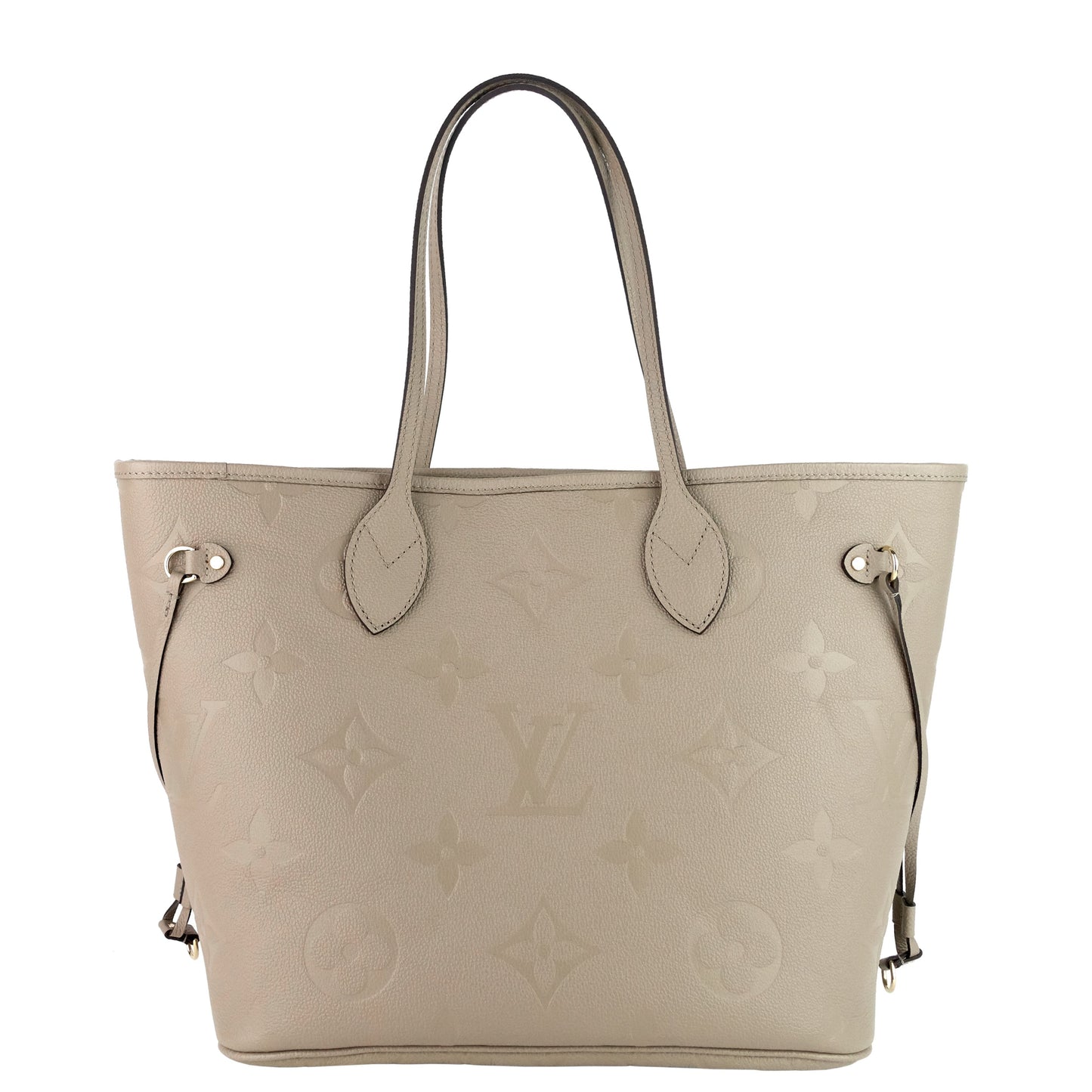 Louis Vuitto Neverfull MM Monogram Empreinte Leather Giant Bag with Pouch