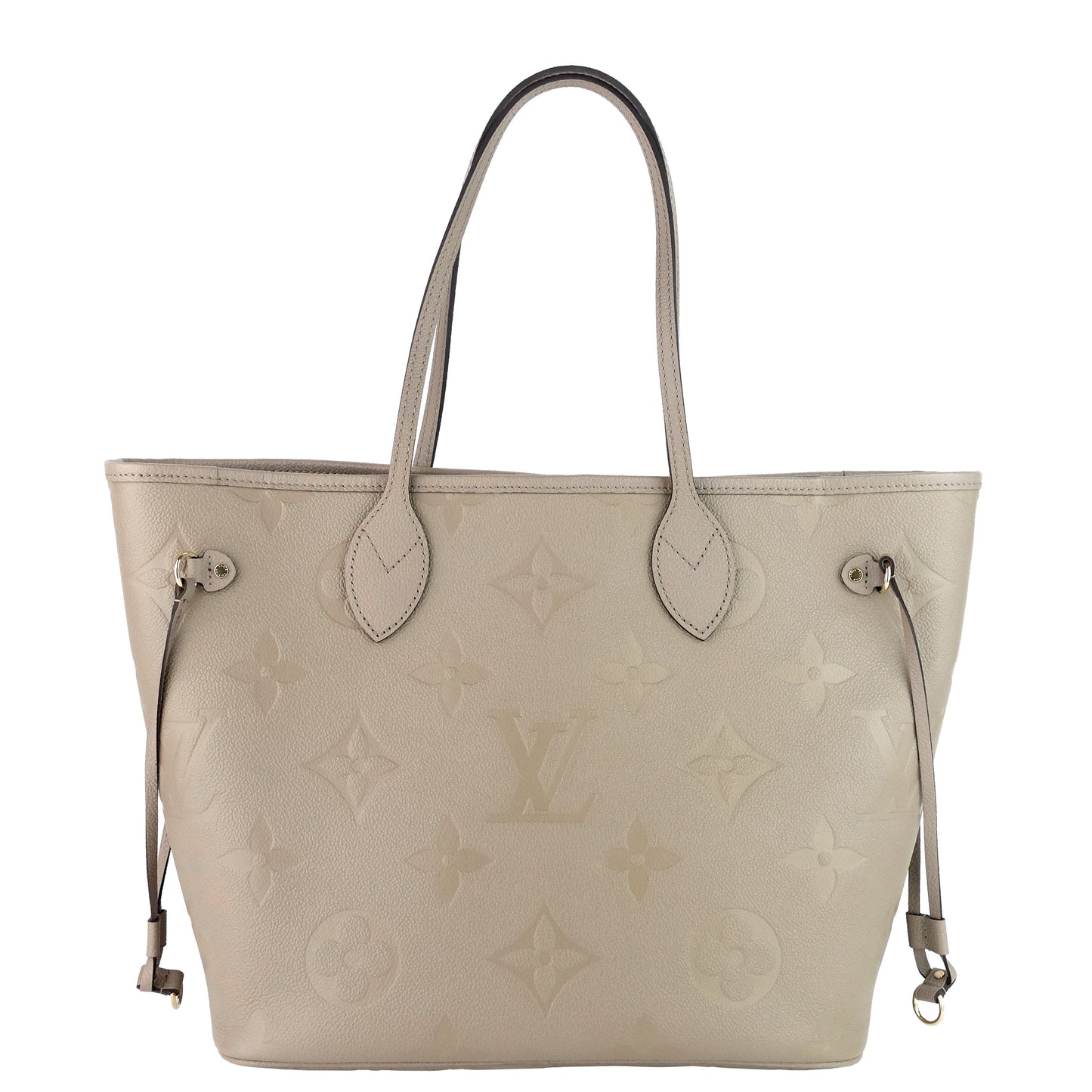 Louis Vuitto Neverfull MM Monogram Empreinte Leather Giant Bag with Pouch