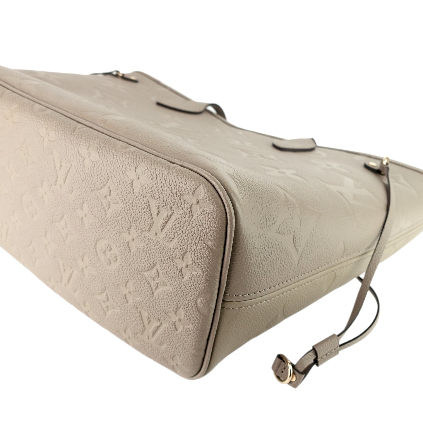 Louis Vuitto Neverfull MM Monogram Empreinte Leather Giant Bag with Pouch