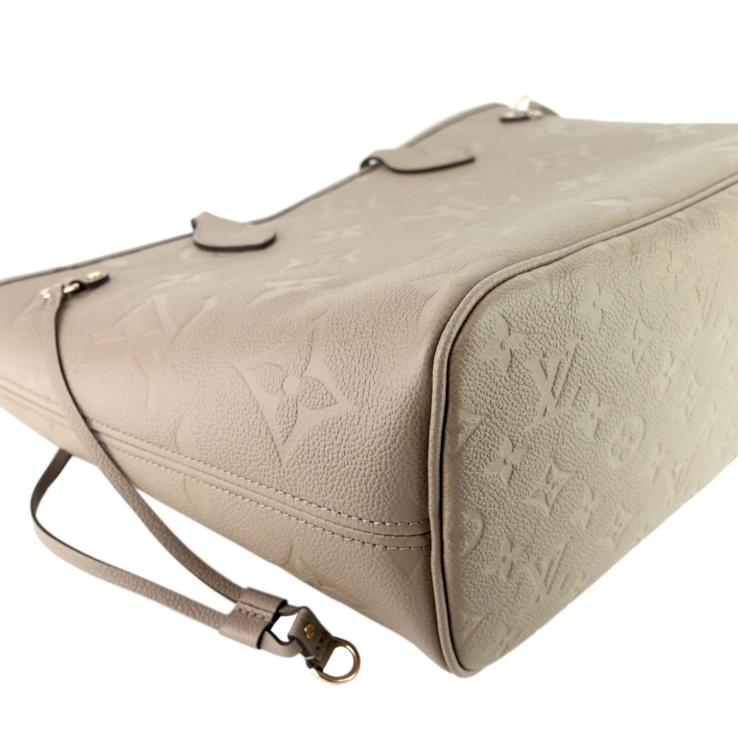 Louis Vuitto Neverfull MM Monogram Empreinte Leather Giant Bag with Pouch