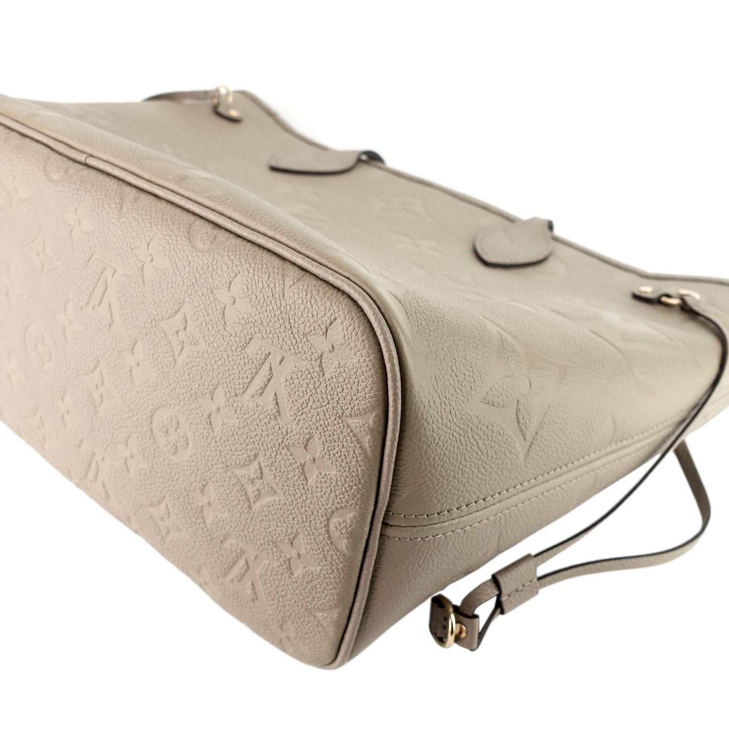 Louis Vuitto Neverfull MM Monogram Empreinte Leather Giant Bag with Pouch