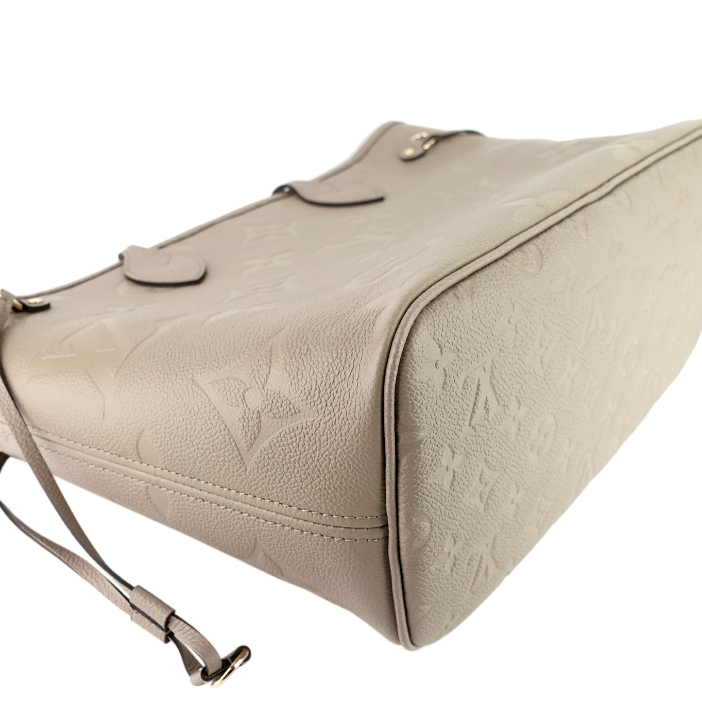 Louis Vuitto Neverfull MM Monogram Empreinte Leather Giant Bag with Pouch