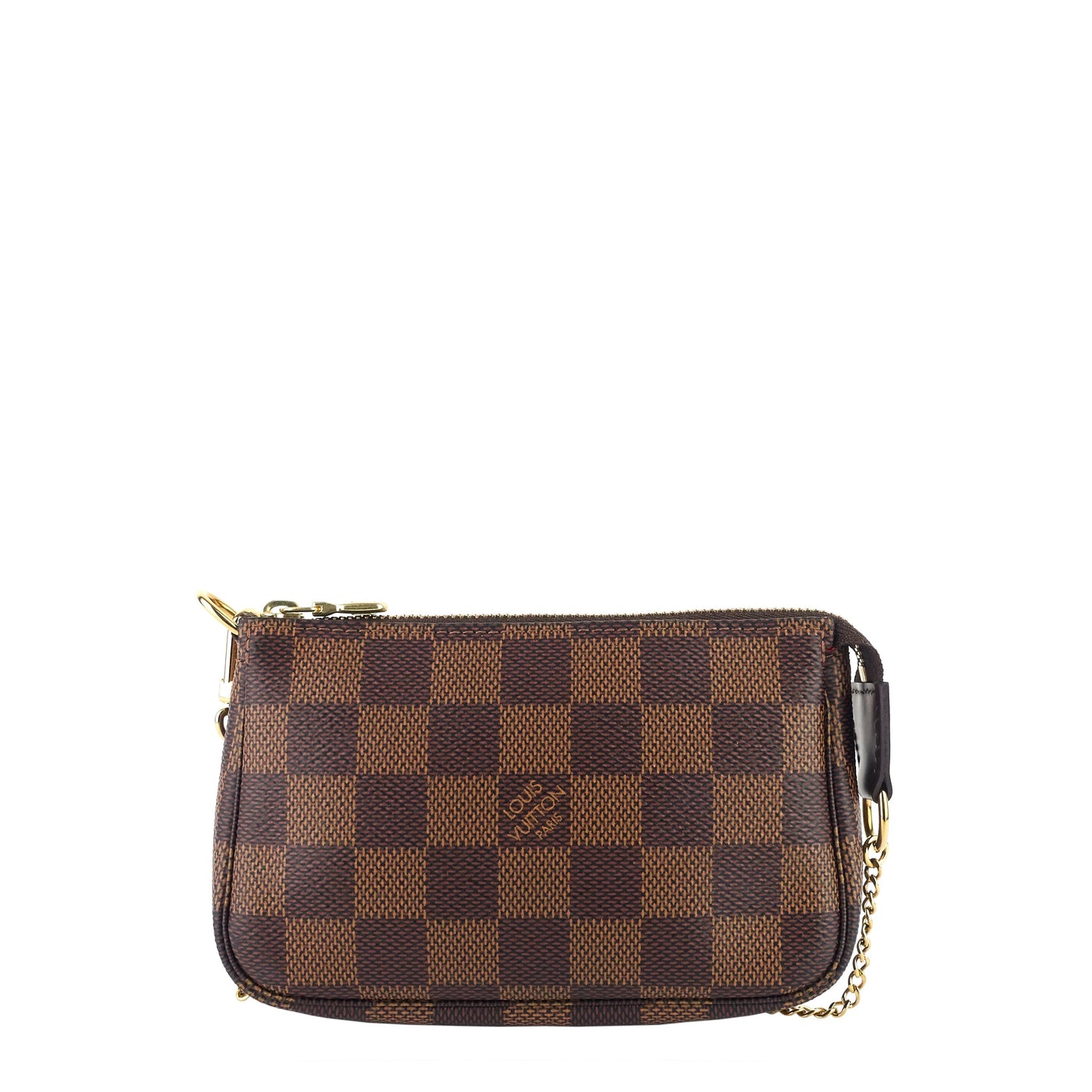 Louis Vuitto Pochette Accessoires Mini Damier Ebene Canvas Bag