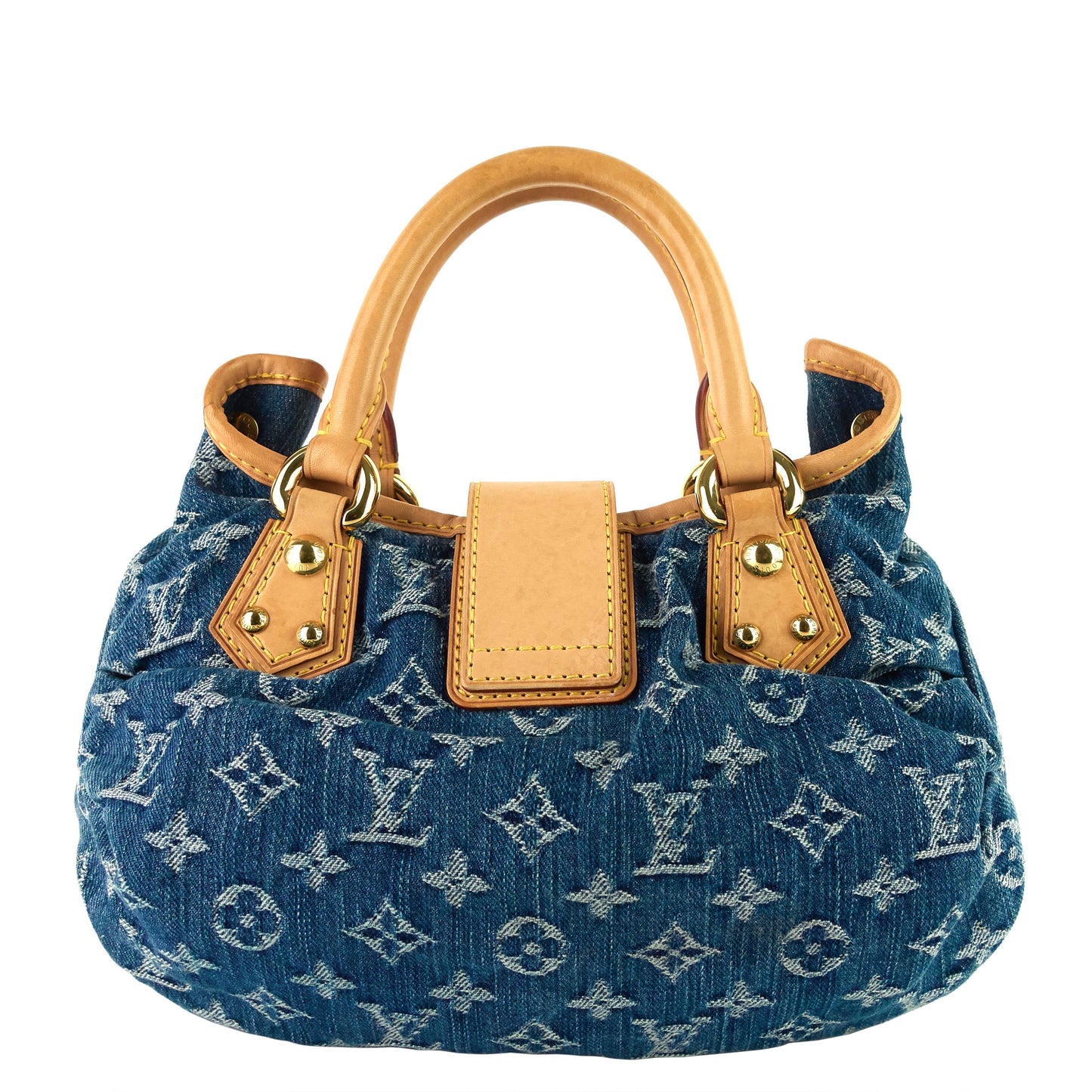 Louis Vuitto Pleaty Small Monogram Denim Canvas Bag