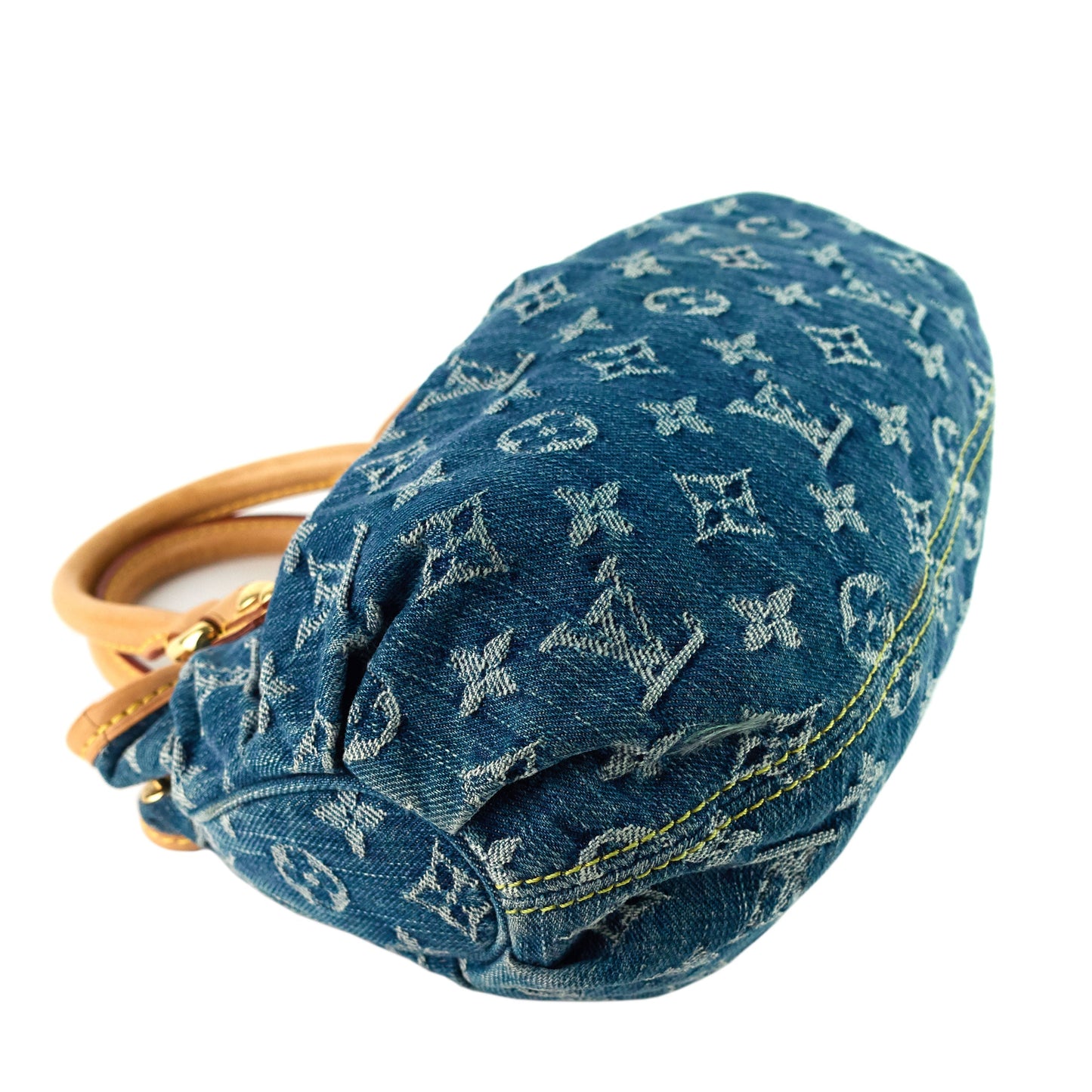 Louis Vuitto Pleaty Small Monogram Denim Canvas Bag