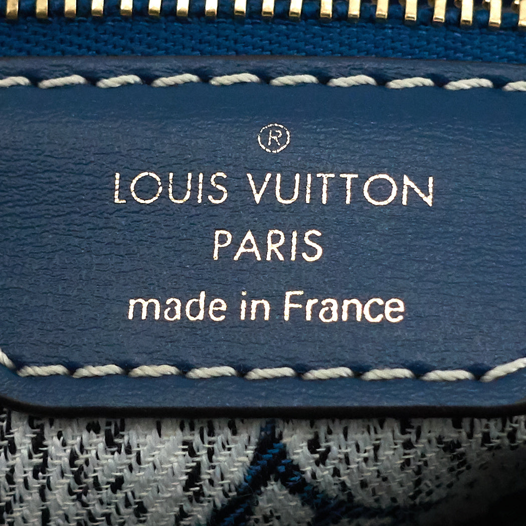 Louis Vuitto Speedy 25 BandouliÃ¨re Monogram Jacquard Denim Bag