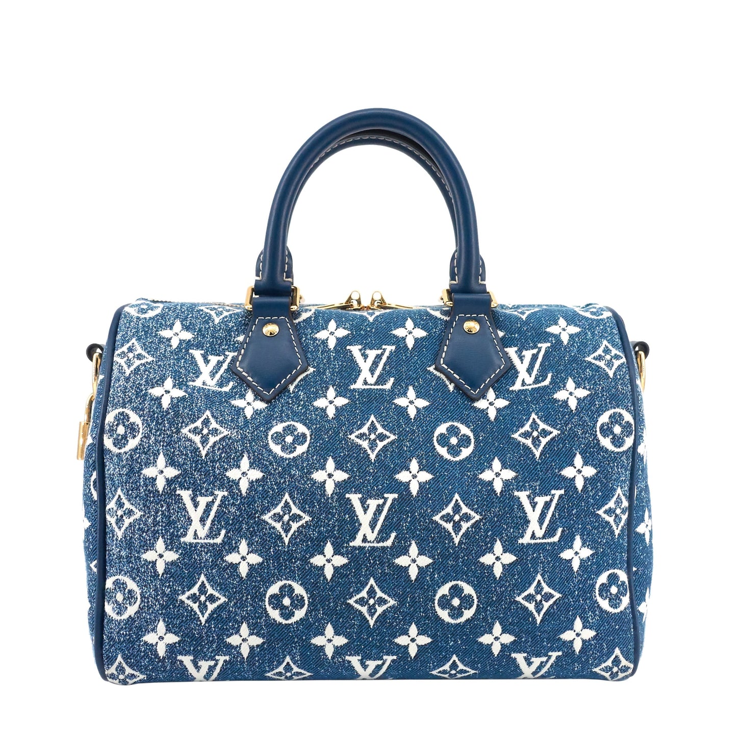 Louis Vuitto Speedy 25 BandouliÃ¨re Monogram Jacquard Denim Bag
