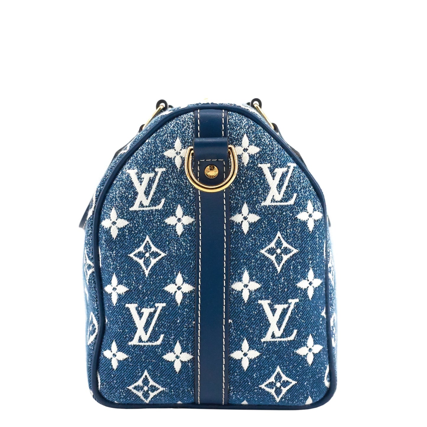 Louis Vuitto Speedy 25 BandouliÃ¨re Monogram Jacquard Denim Bag