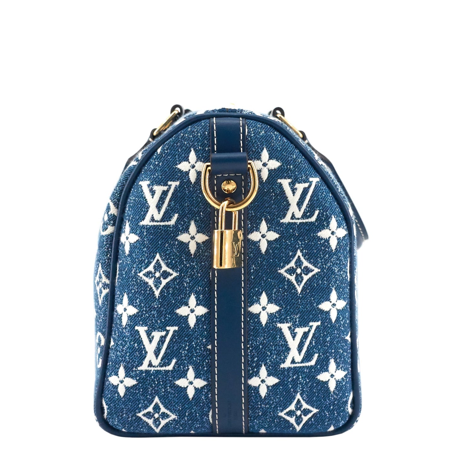 Louis Vuitto Speedy 25 BandouliÃ¨re Monogram Jacquard Denim Bag
