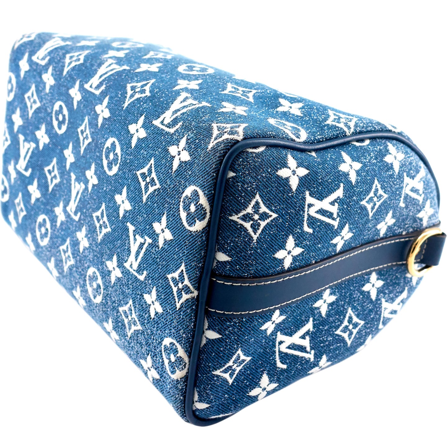 Louis Vuitto Speedy 25 BandouliÃ¨re Monogram Jacquard Denim Bag