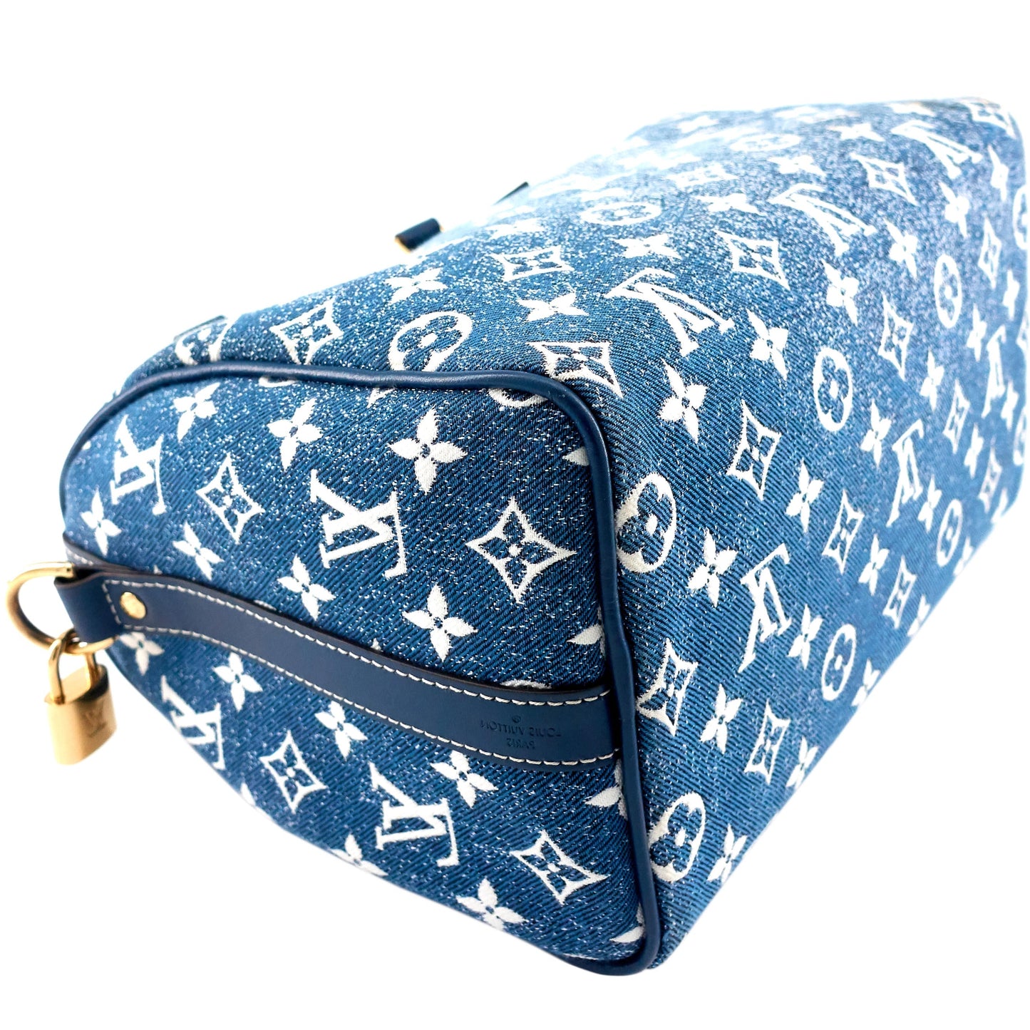 Louis Vuitto Speedy 25 BandouliÃ¨re Monogram Jacquard Denim Bag