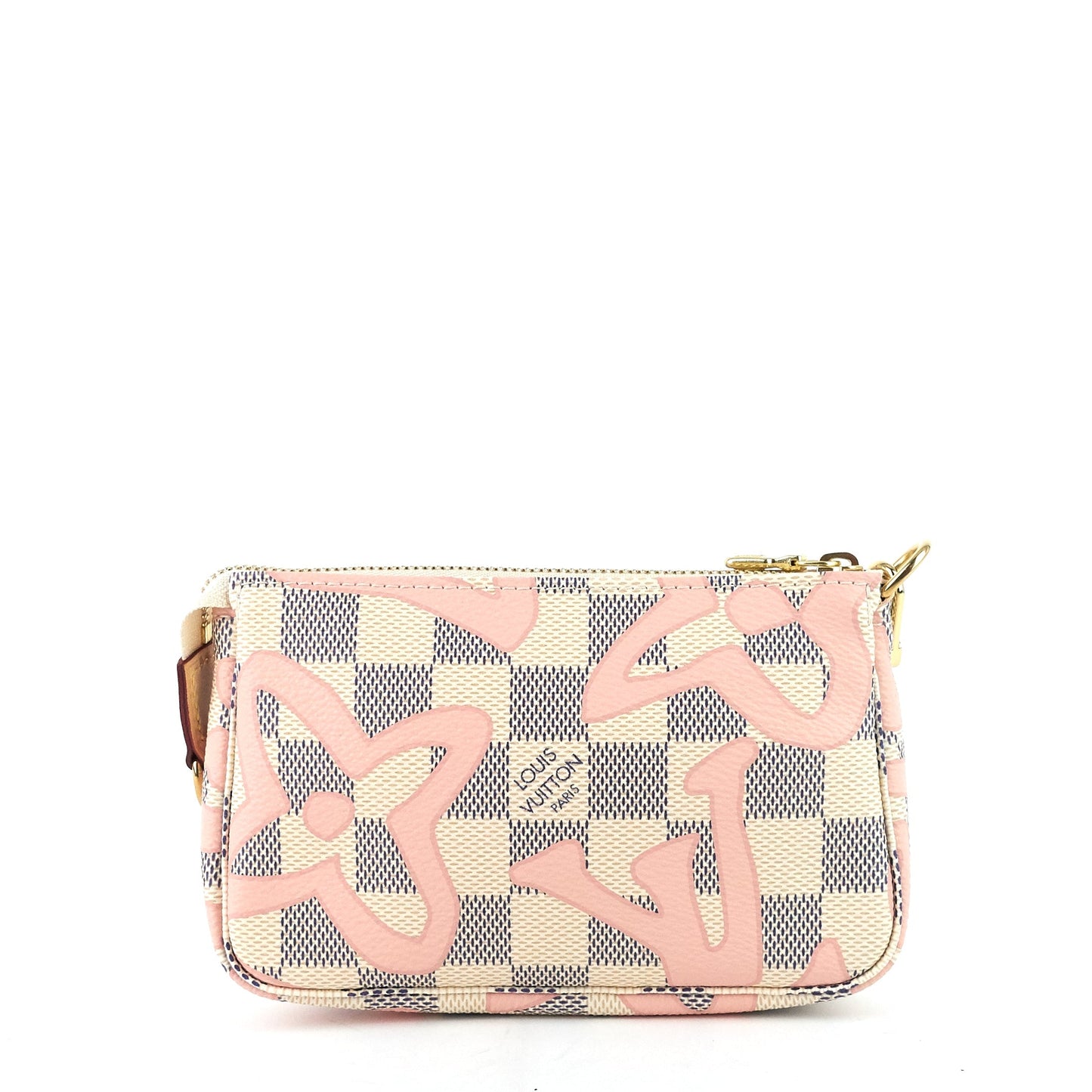Louis Vuitto Pochette Mini Damier Azur Tahitienne Canvas Bag