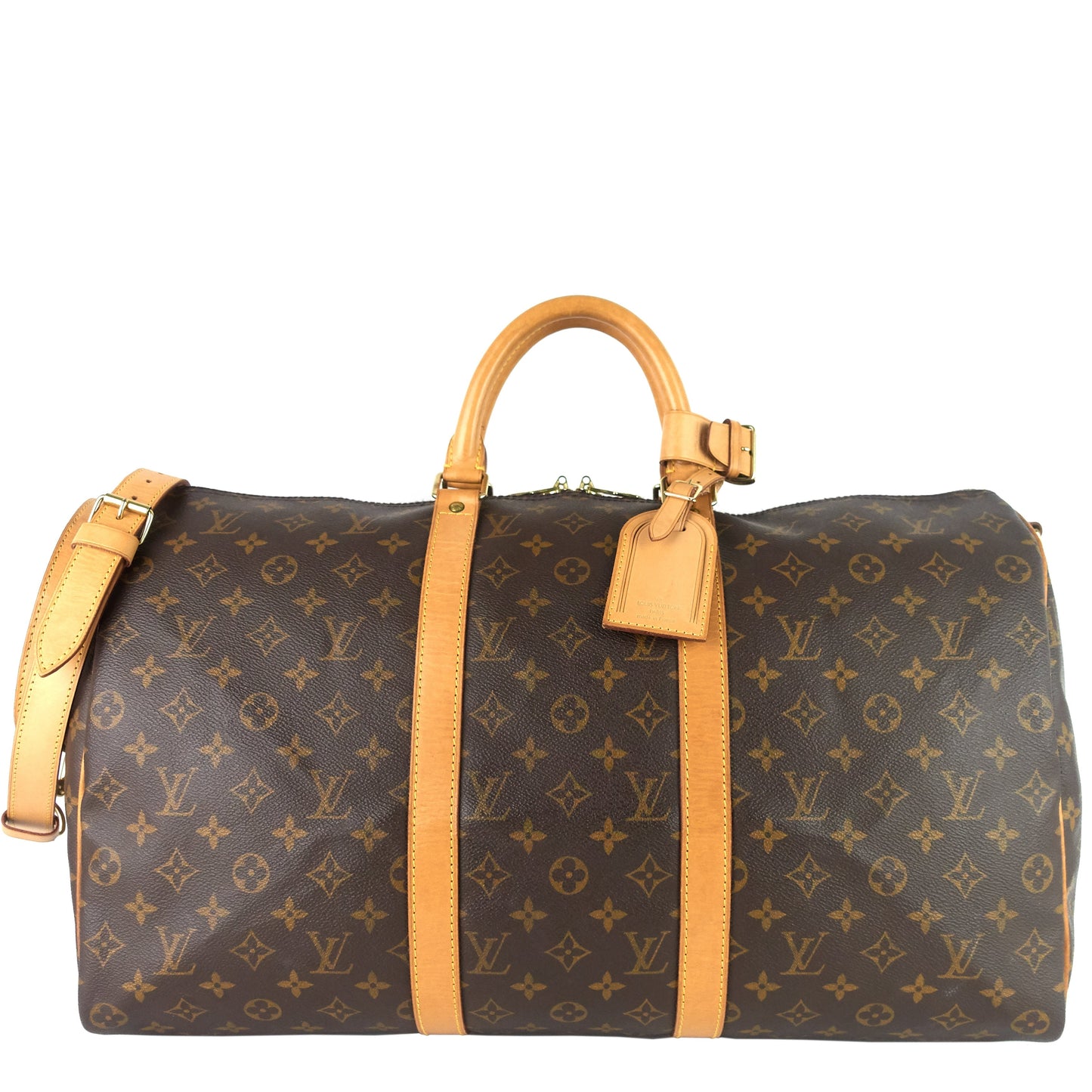 Louis Vuitto Keepall 50 BandouliÃ¨re Monogram Canvas Bag