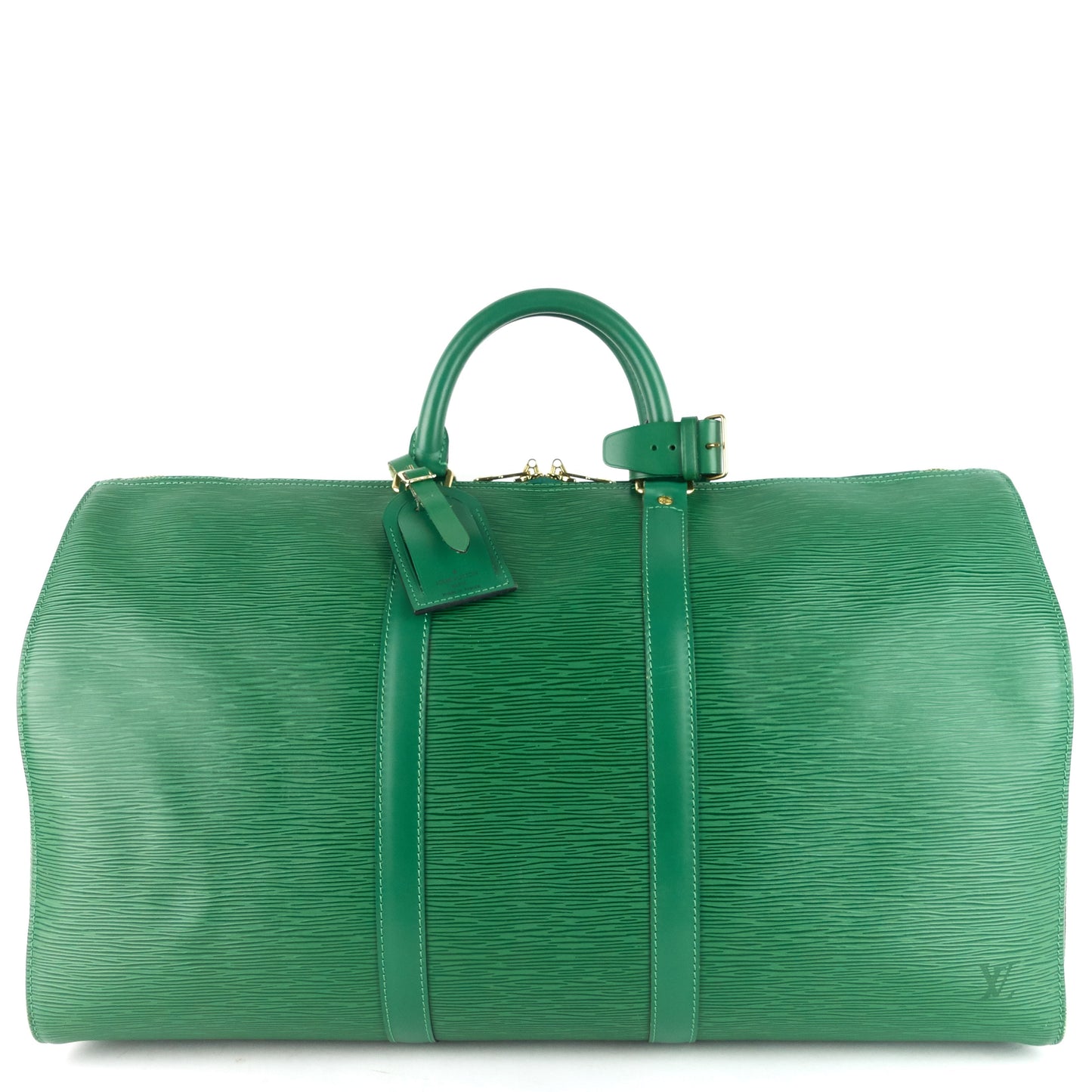 Louis Vuitto Keepall 50 Green Epi Leather Bag