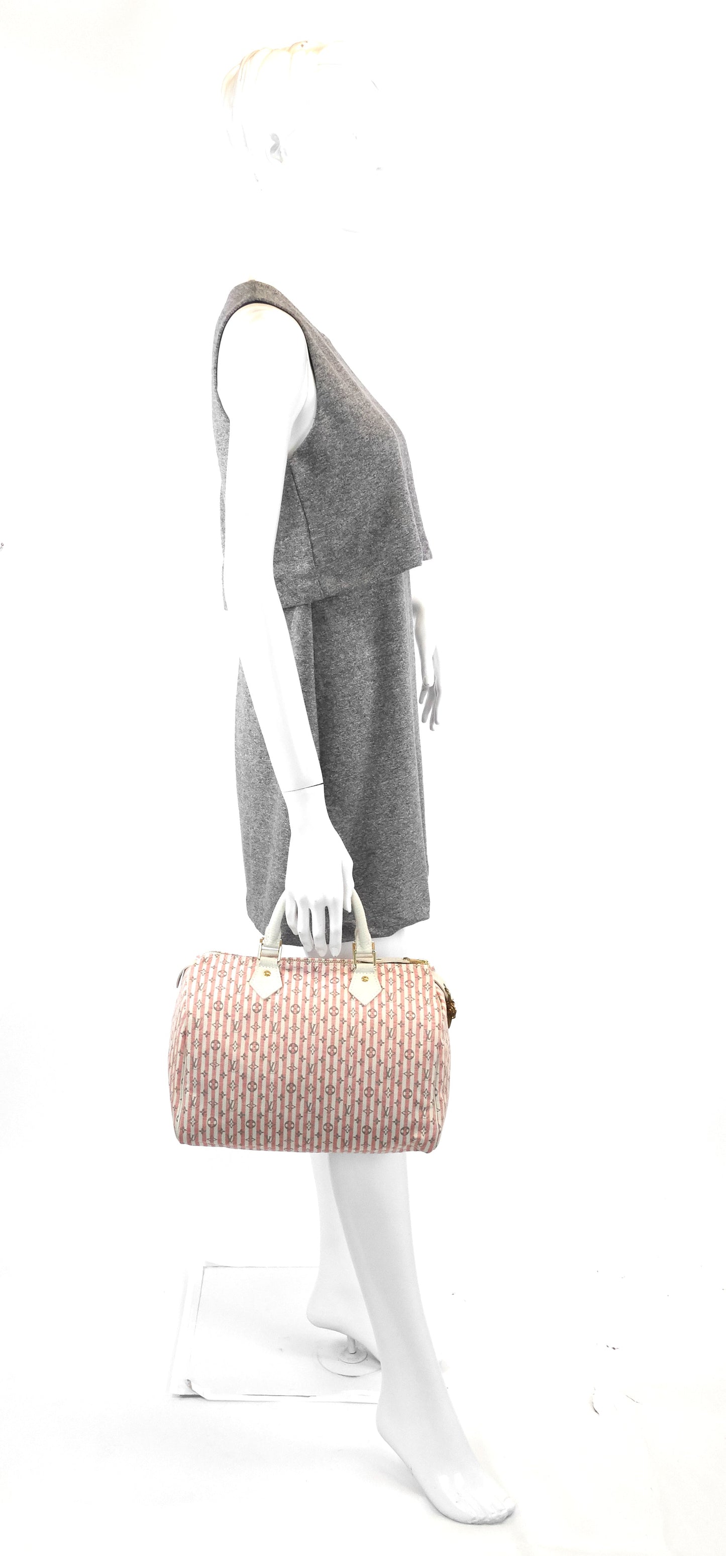 Louis Vuitto Speedy 30 Mini Lin Croisette Canvas Bag