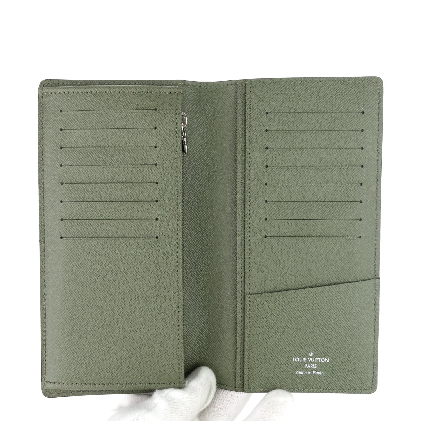 Louis Vuitto Brazza Green Epi Leather Wallet