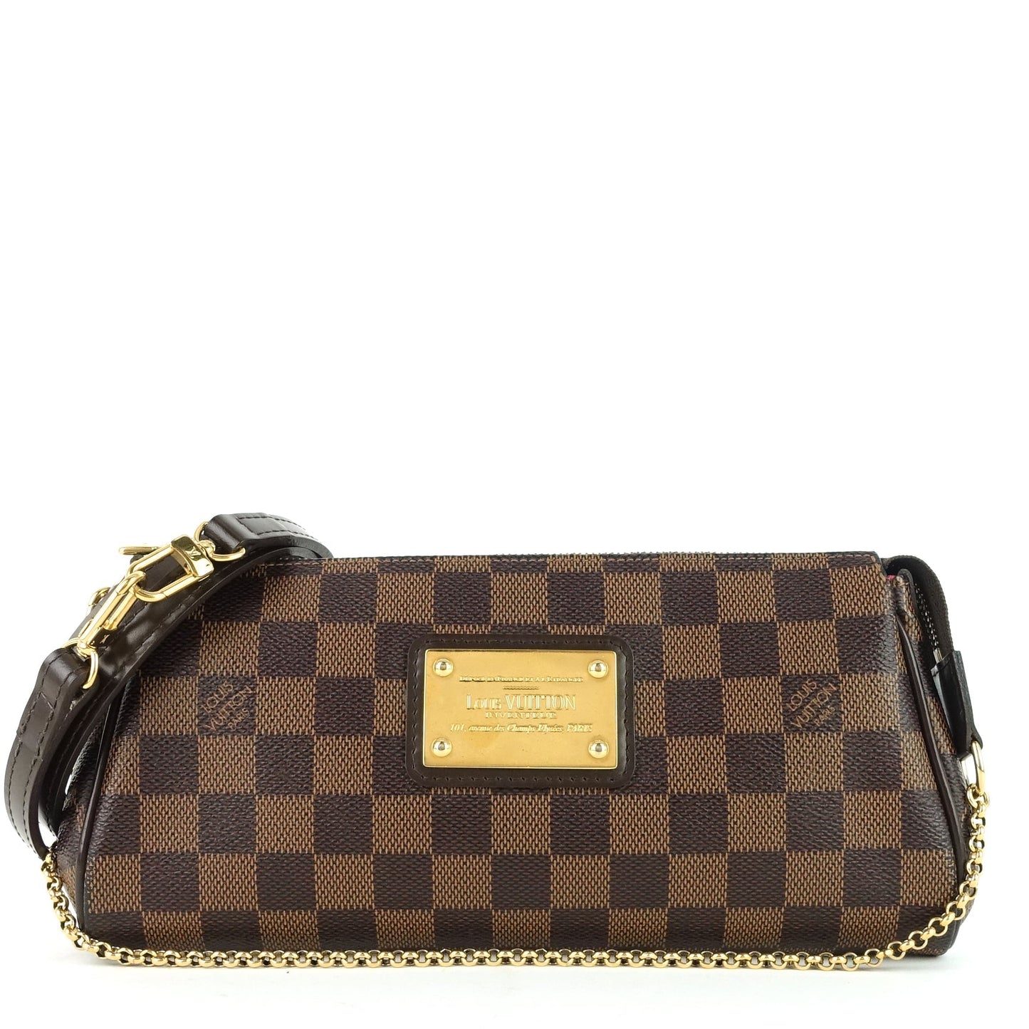 Louis Vuitto Eva Damier Ebene Canvas Crossbody Bag