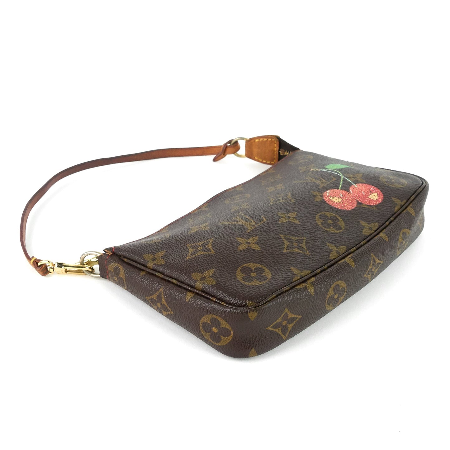 Louis Vuitto Pochette Accessoires Monogram Cerises Canvas Bag