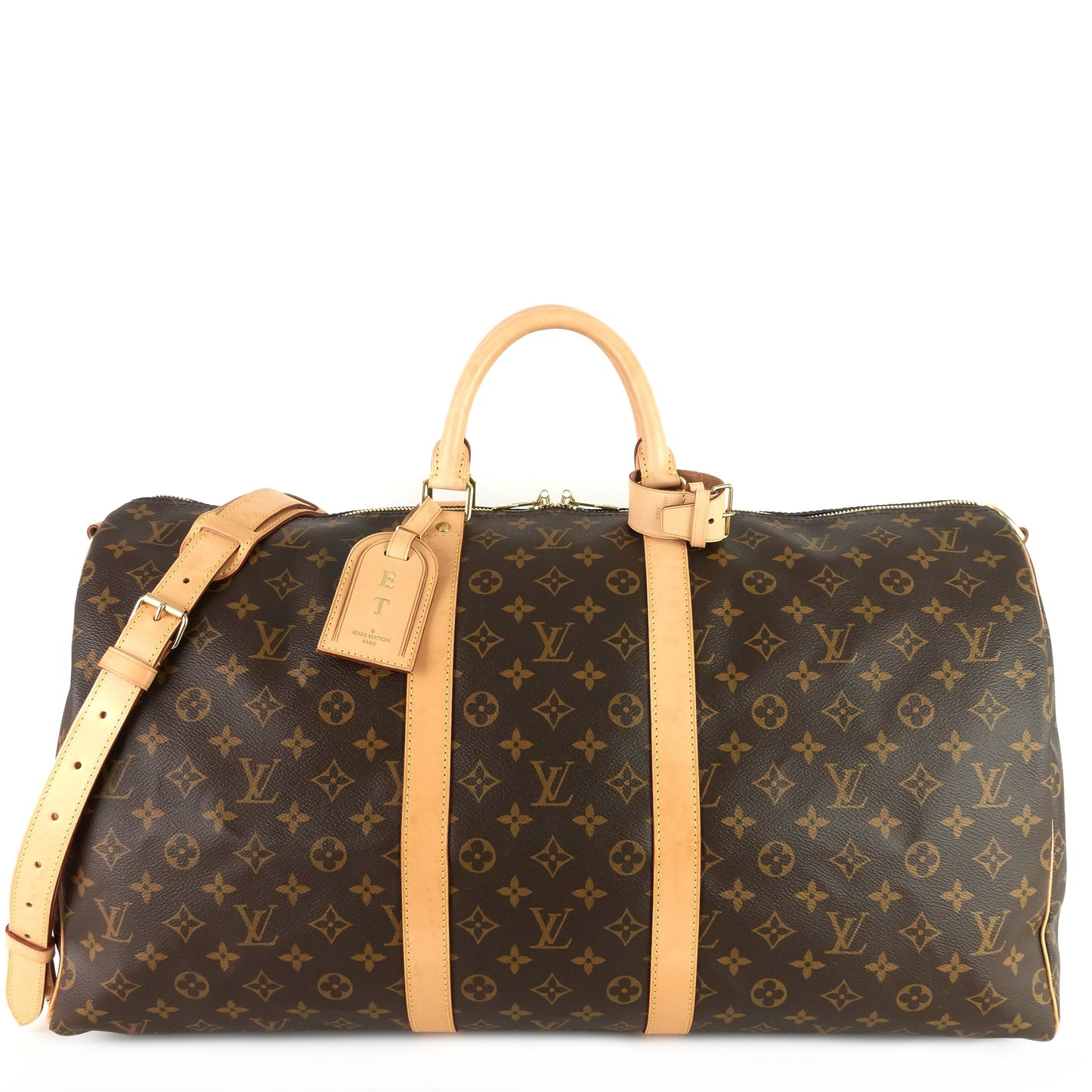 Louis Vuitto Keepall 55 BandouliÃ¨re Monogram Canvas Bag
