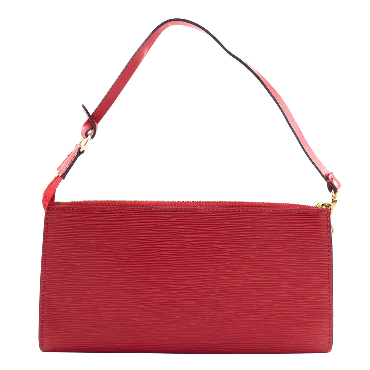 Louis Vuitto Pochette Accessoires Red Epi Leather Bag