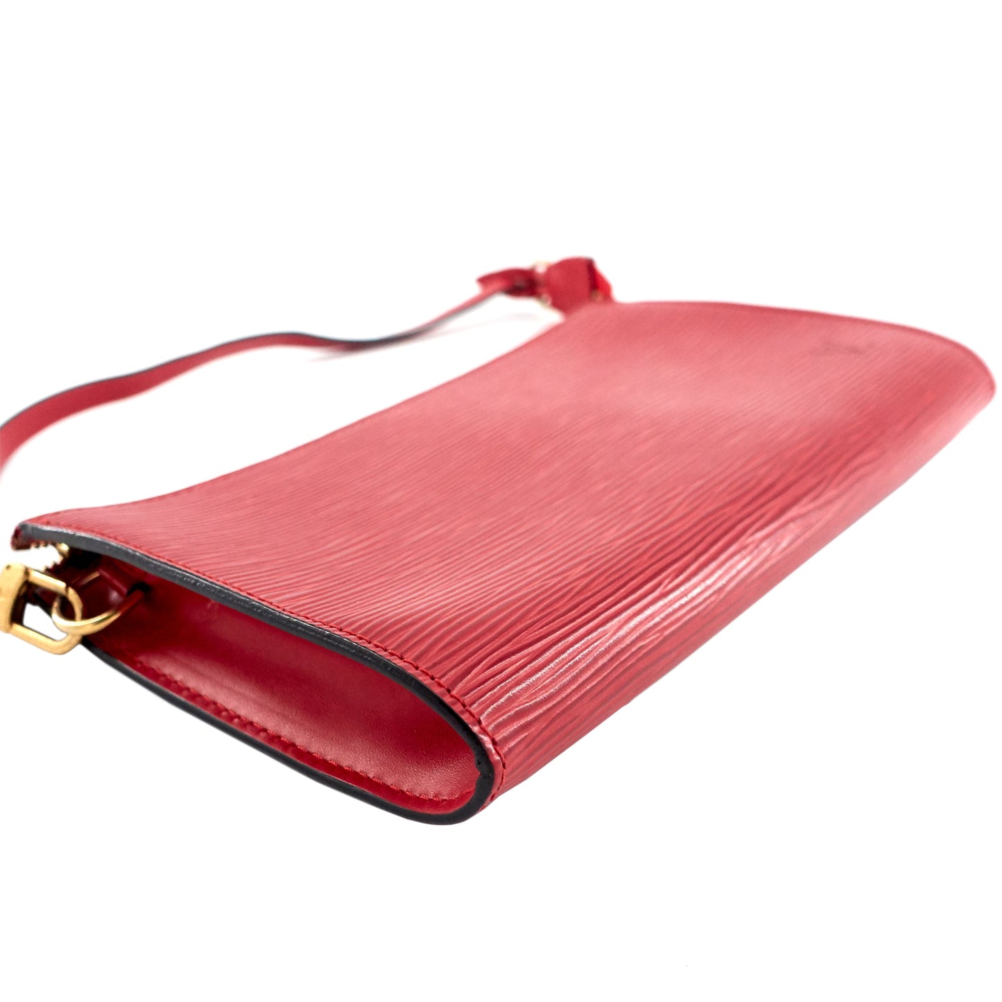 Louis Vuitto Pochette Accessoires Red Epi Leather Bag