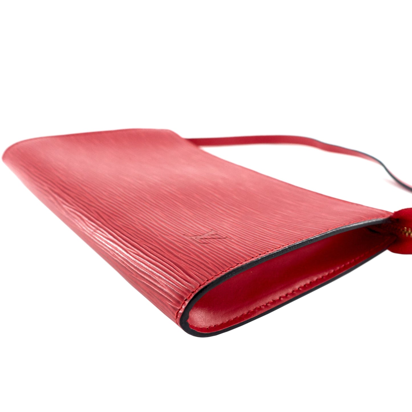 Louis Vuitto Pochette Accessoires Red Epi Leather Bag