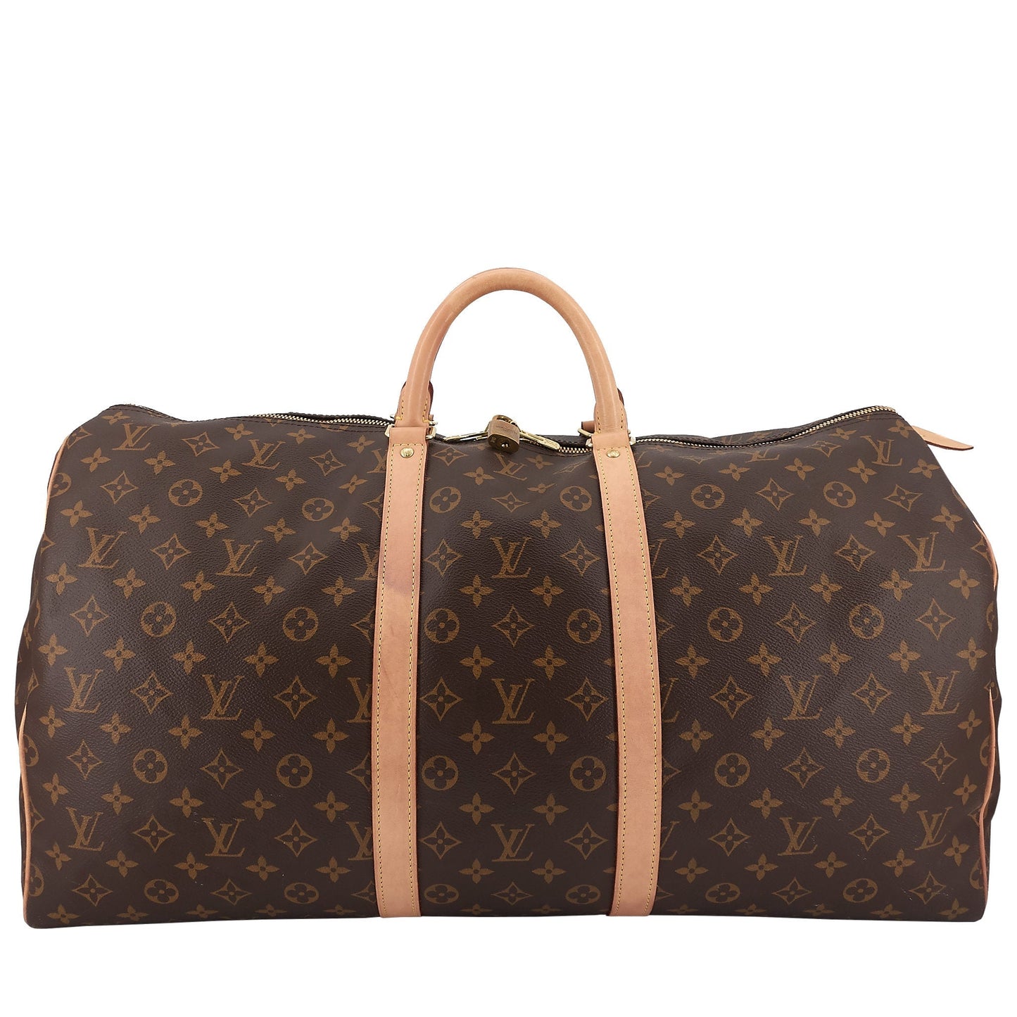 Louis Vuitto Keepall 55 Monogram Canvas Travel Bag