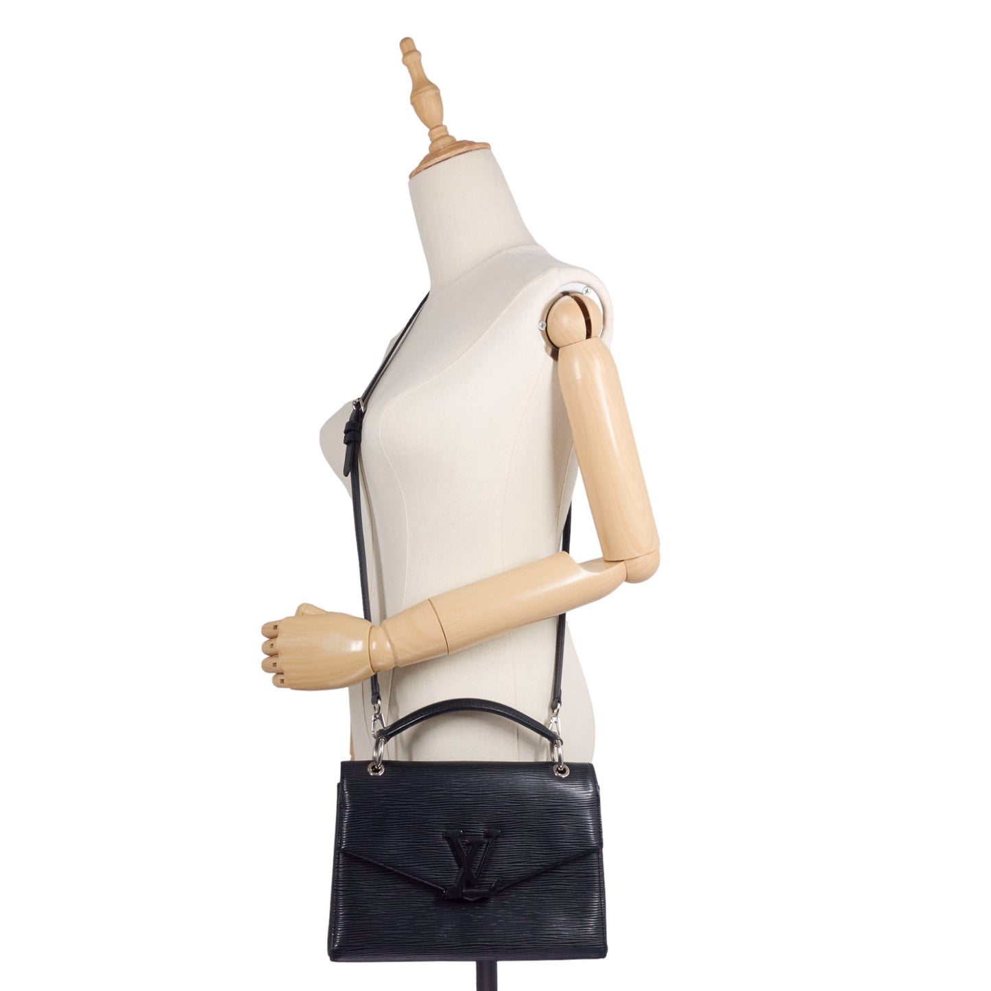 Louis Vuitto Pochette Grenelle Black Epi Leather Bag