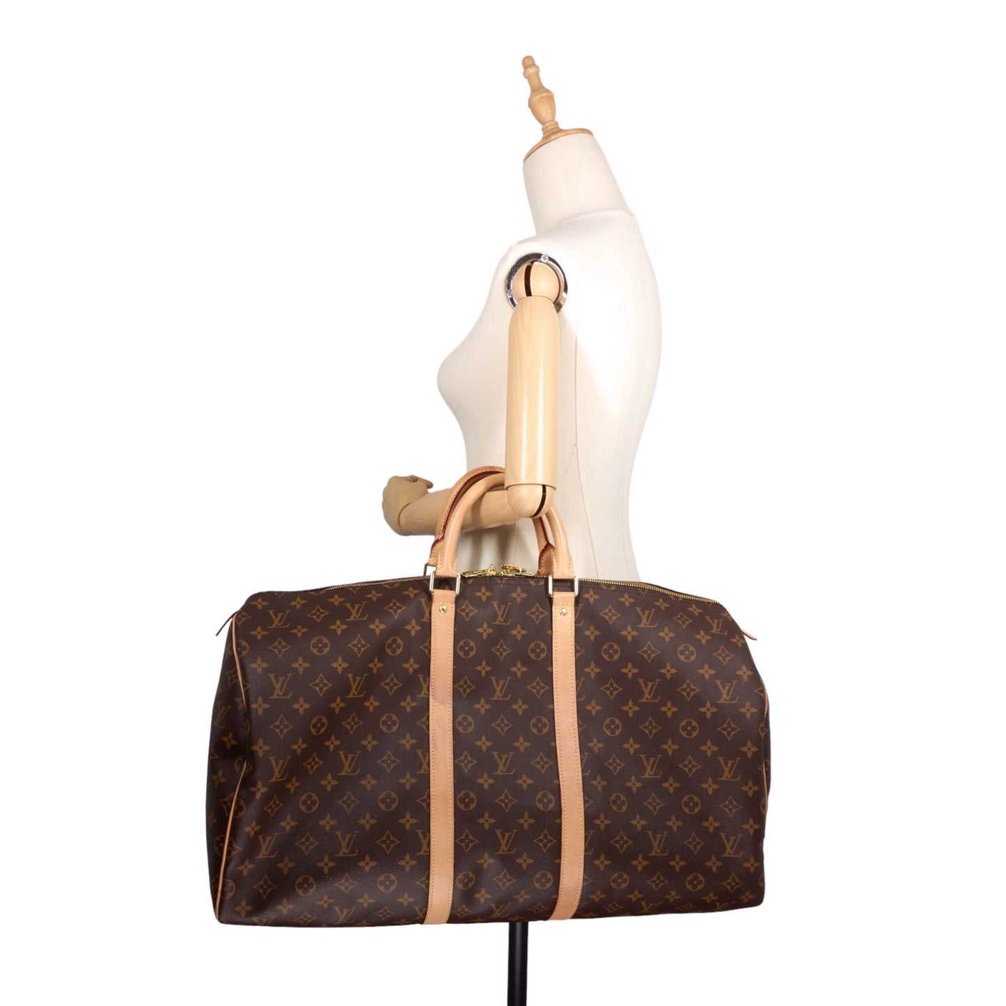 Louis Vuitto Keepall 55 Monogram Canvas Travel Bag
