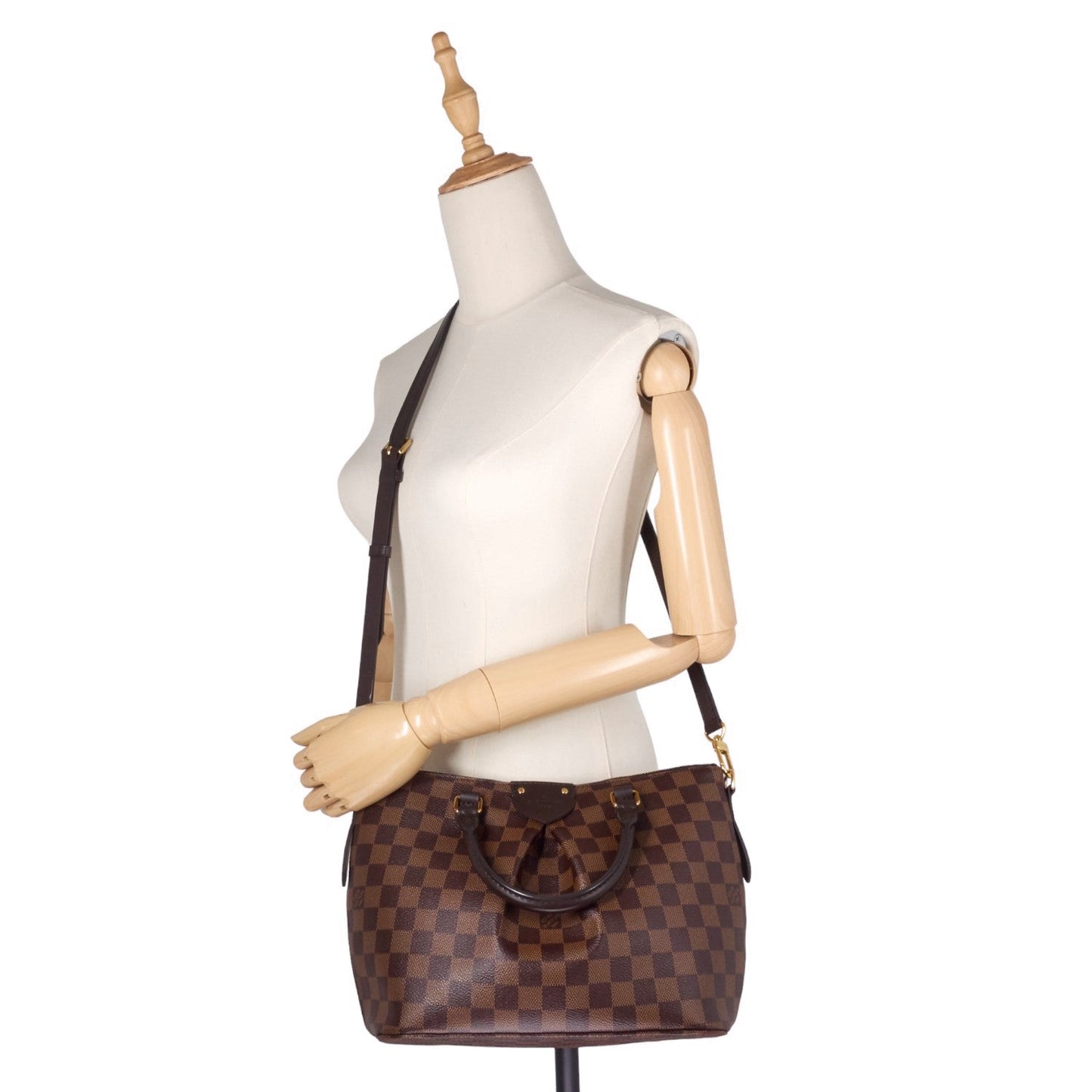 Louis Vuitto Siena PM Damier Ebene Canvas Handbag