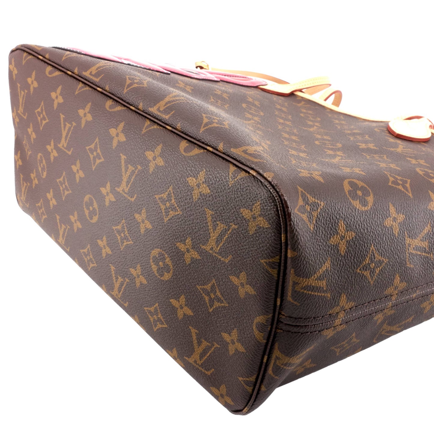 Louis Vuitto Neverfull MM Rabbit Monogram Canvas Bag with Pouch