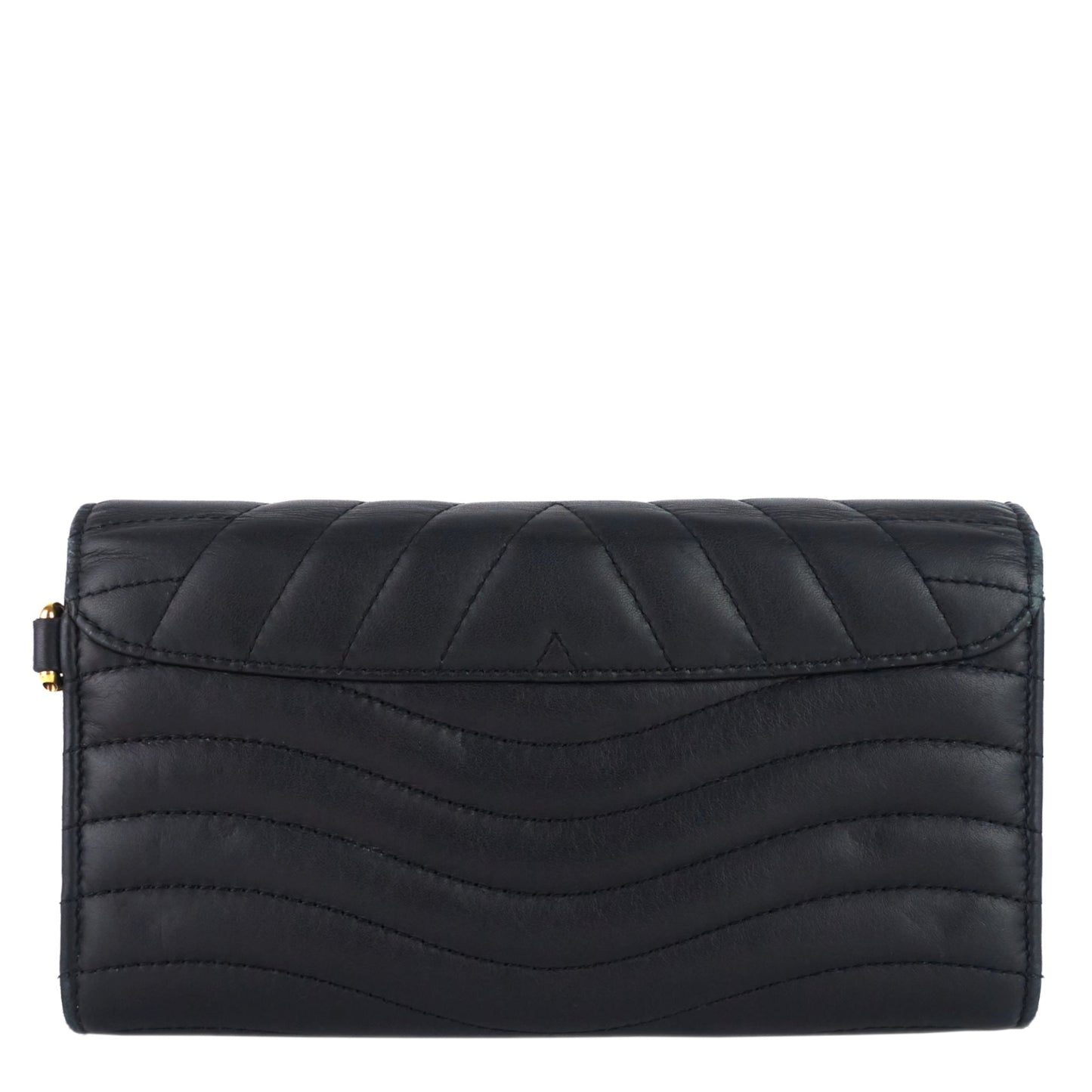Louis Vuitto New Wave Calfskin Leather Long Wallet