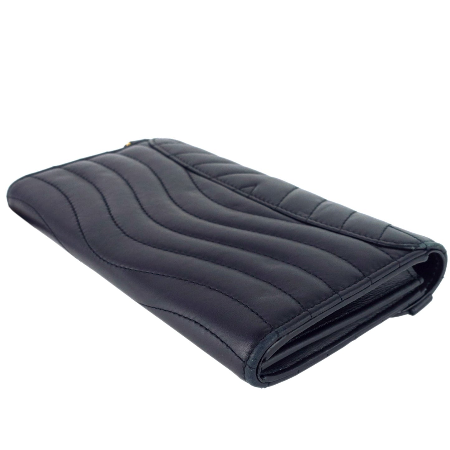 Louis Vuitto New Wave Calfskin Leather Long Wallet