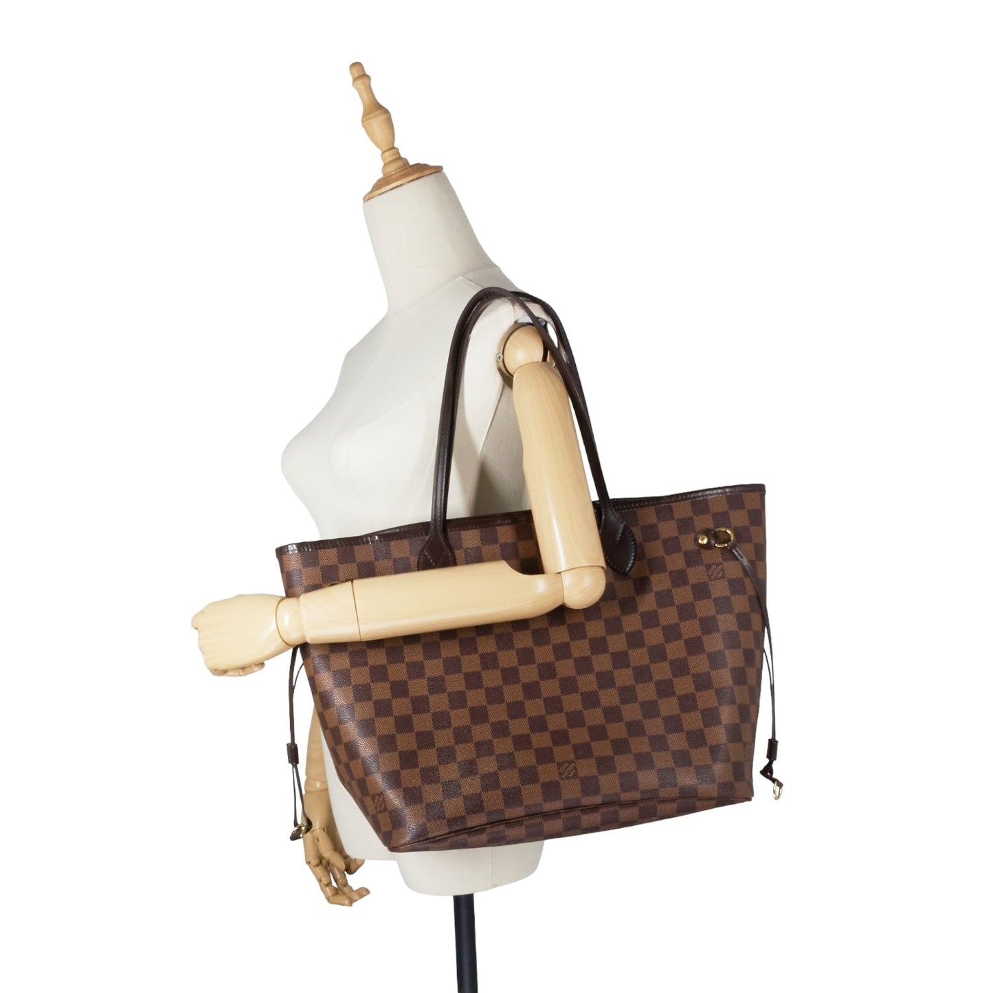 Louis Vuitto Neverfull MM Damier Ebene Canvas Bag